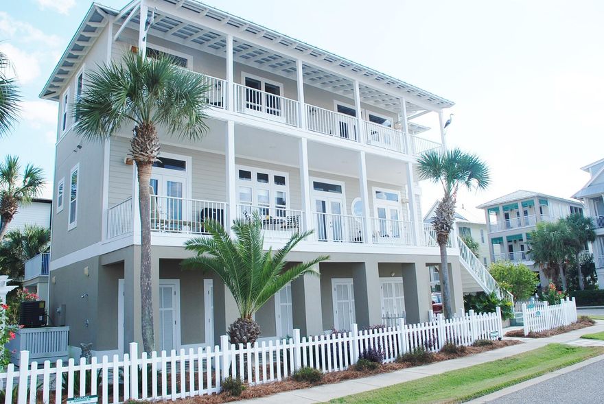 Never miss another spectacular sunset! This 3BR, 3Bath Custom Built plantation style Beach home has many features to embrace, possibly the best in NW Fl. Designed to showcase the incredible gulf & pass vistas, breezes, & serenity, along with the finest construction & finishes. As if that alone is not enough! nestled in the island ambience of Destin Pointe (Unspoiled beaches, lakes, 2 pools, tennis courts, tram service, gated community) Features include, the perfect culinarian's kitchen, cherry cabinets, new appliances, granite countertops, granite tile floors, 2 appliance garages, wall pantry, sink with views to make washing dishes a treat, gorgeous living area, patio doors exit to 33' verandas, Brazilian cherry floors, wood & stone staircase to third floor, master suite (walk-in closet),