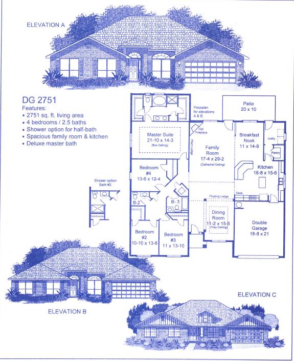 2751 Square feet of beauty. This has been our most popular floor plan this year in Crestview. This home features beautiful cherry colored custom cabinetry, with modern colored NAFCO flooring in all the wet areas and Gallo Ornamental granite in the kitchen, which contrasts beautifully. Relax in the Master bath garden tub or on the huge 10x22 covered rear porch facing the woods for privacy. Come see our model located at 6000 Trestle St. to get a real feel.