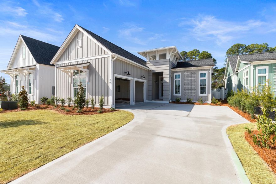 Welcome to the Rosecliffe II by Romair Homes - a beautifully crafted single-level residence that offers an elevated blend of coastal charm and modern sophistication in the sought-after Powell Landing East neighborhood of the Watersound Origins community. This 4-bedroom, 4.5-bathroom home spans 2,609 SF and features 12' ceilings throughout and engineered white oak flooring, creating a sense of grandeur and effortless elegance from the moment you enter. Designed for both everyday comfort and elevated entertaining, the open-concept living area is anchored by a modern yet cozy 42'' fireplace with a stucco chimney. A wall of 10' PGT sliding glass doors blurs the line between indoors and out, leading to a generously sized covered porch, expansive pool deck, and a cabana with fireplace delivering an inviting backdrop for relaxing evenings and social gatherings.

The private backyard is a true sanctuary, featuring a gunite saltwater pool with integrated spa and a spacious paver pool deck with plenty of space for lounging in the sun. Inside, the chef's kitchen is a true showpiece with stained white oak cabinetry, champagne plumbing fixtures, Silestone quartz countertops, and top-of-the-line GE Monogram appliances, blending high-end performance with designer sophistication. Each of the four bedrooms has its own ensuite bathroom with designer tilework and illuminated shower niches for added ambiance as well as a spacious closet.  
With its unique architectural appeal, thoughtfully selected finishes, and an emphasis on indoor-outdoor connection, the Rosecliffe II offers the perfect balance of beautiful design and inviting atmosphere. 

Estimated Completion: end-January 2026.

Experience refined coastal living in one of Watersound Origins' most sought-after neighborhoods nestled alongside Lake Powell. The Watersound Origins community offers an unparalleled lifestyle in South Walton - exceptional amenities, notoriously friendly and welcoming atmosphere, zero short-term rentals, and close proximity to all that 30A and Inlet Beach has to offer. Enjoy the zero-entry pool, playground, sports courts, and fitness center at the Village Commons, play a round of golf or foot golf at the Origins Golf Course, or take a walk along the many miles of walking and biking trails that wind all throughout the neighborhood! The new Watersound Town Center located at the entrance to the community offers several fantastic dining options (casual and formal), medical services, Starbucks, Publix, a Pavilion that hosts events year round, and more!