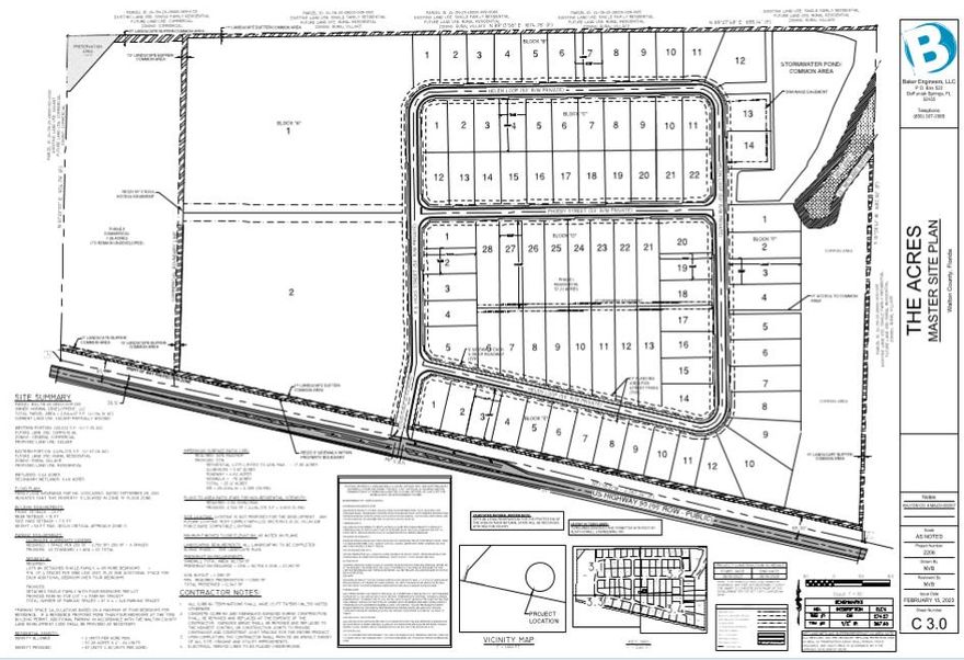 DEVELOPMENT ORDER IN HAND. This is an opportunity to purchase 87 finished lots / pad ready.  There are other options to purchase all 87 lots as paper lots MLS 984870. There are 2 other options to purchase finished lots: 1 to 9 lots @ $72,500 per lot or in increments of 10 at $68K per lot. The proposed new development is 5 minutes west of DeFuniak Springs on Hwy 90, consisting of 87 detached single family residential homes on approx 59.73 acres. Septic will be used / permitted for each lot. Public water. The development will have 2 driveway connections to Hwy 90.  Zoned Rural Village, Flood Zone X. According to wetland study on the total 64.61 acres (study done before commercial property split), .35 acres is wetland, located on the eastern boundary of the lot.