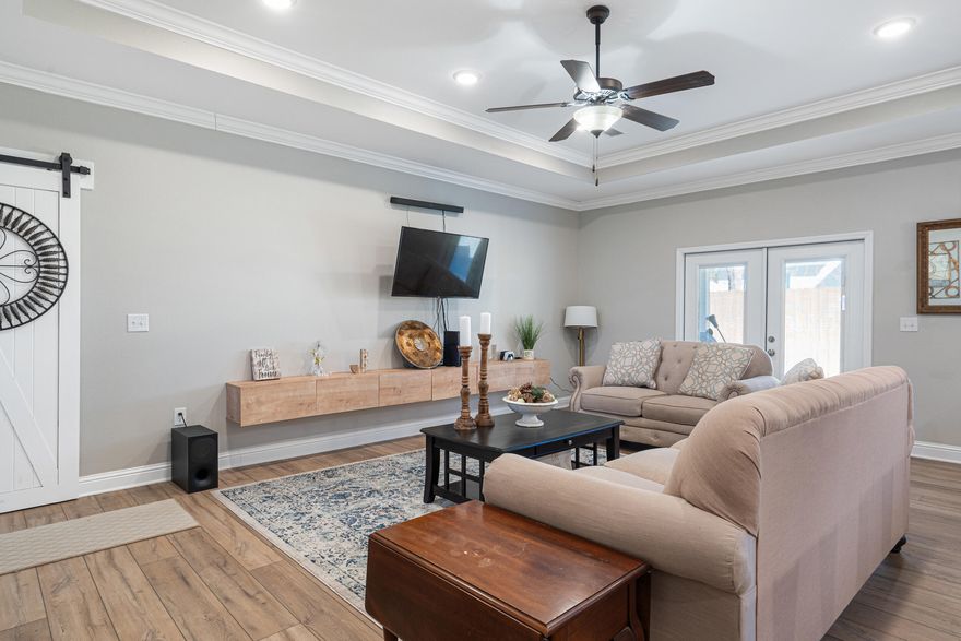 This home not only looks great but is also all about convenience as its located within 3 miles of Hurlburt Field and tons of local shopping (one of the main reasons the seller chose it)!Now the look's great part being an all-brick home the upgrades boast of 10ft ceilings, trayed in the living room for drama, all LVP high end flooring perfect for pets or little ones.Patterned designer tile in all of the wet areas complimented with white quartz countertops, 'shaker style' cabinetry with soft close doors. There's Samsung stainless appliances with a French door refrigerator and an oversized pantry in kitchen.The customized primary bedroom closet has tons of shelving along with the additional 3 large bedrooms that offer great closet space as well. It's a must see, make your appt today!