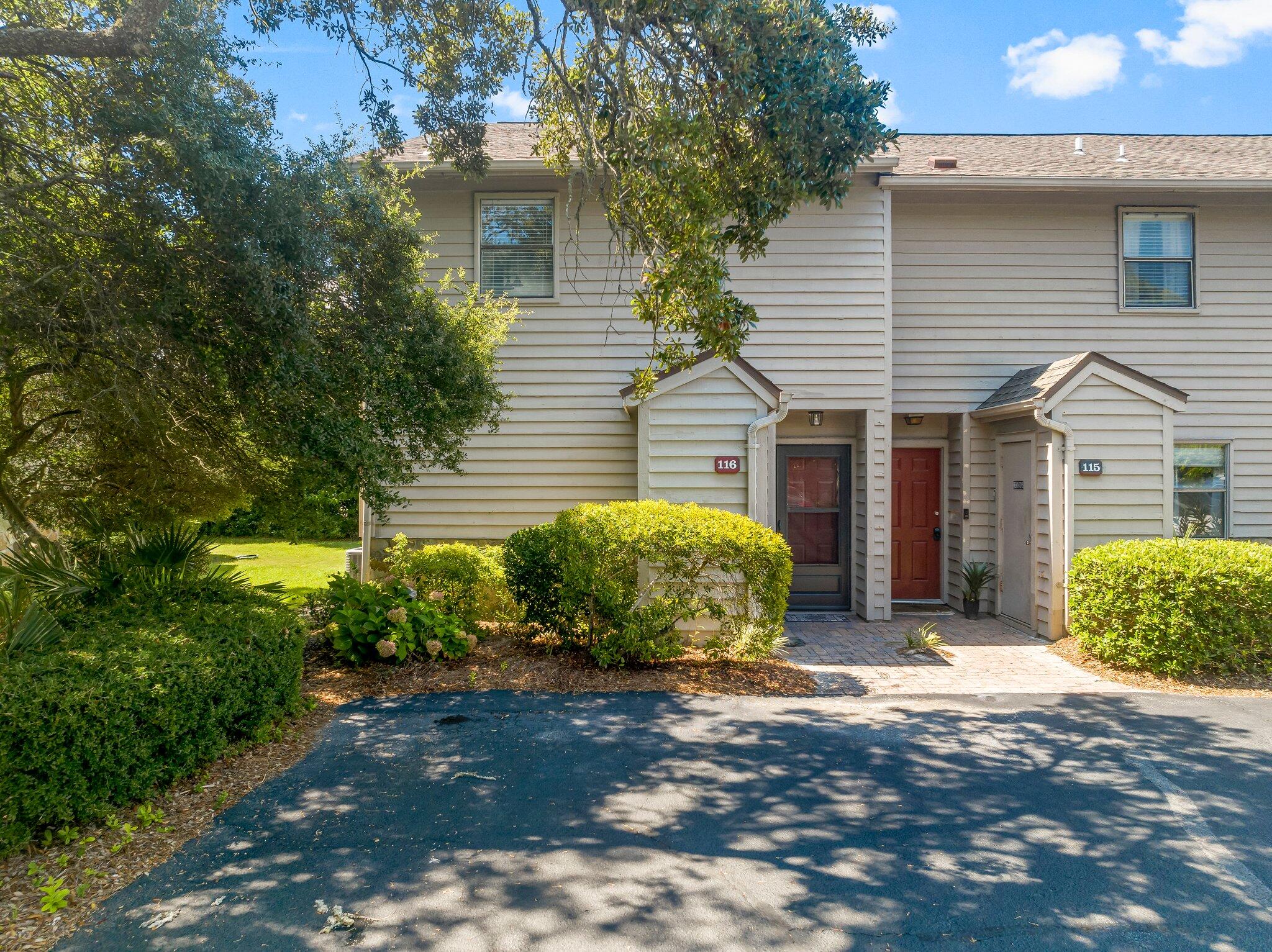 Introducing Cassine Gardens #116, a charming, 2-bedroom, 2.5-bathroom house located in the desirable Santa Rosa Beach, FL. This cozy home is the end unit and offers a comfortable living space with access to community amenities such as a sparkling pool, tennis courts, and basketball courts. Direct access to 30A and the public beach as well as Longleaf Greenway Trail which is a natural hiking/mountain biking trail through the state forest. Perfect for those who enjoy an active lifestyle and the convenience of on-site recreational facilities. Don't miss the opportunity to make Cassine Gardens #116 your new home sweet home in beautiful Santa Rosa Beach.Washer and dryer included.***Home is UnFurnished*** A Rental Application Fee of $70 for each applicant will be collected to initiate a screening and criminal background check as part of the application evaluation process. Beach Sunsets Inc charges a Resident fee of $25 per month payable with rent. This charge is designed to provide convenience and professional service to each tenant(s). Pet Security Deposits are $500 PER PET and refundable if there is no damage at lease end. Pet Rent is $25 PER PET per month. At lease execution, security deposit(s), pet security deposit(s), and any lease required prepaid rent are due and payable. Your first rent payment is made the day you move in and due the 1st to 5th of each month thereafter.