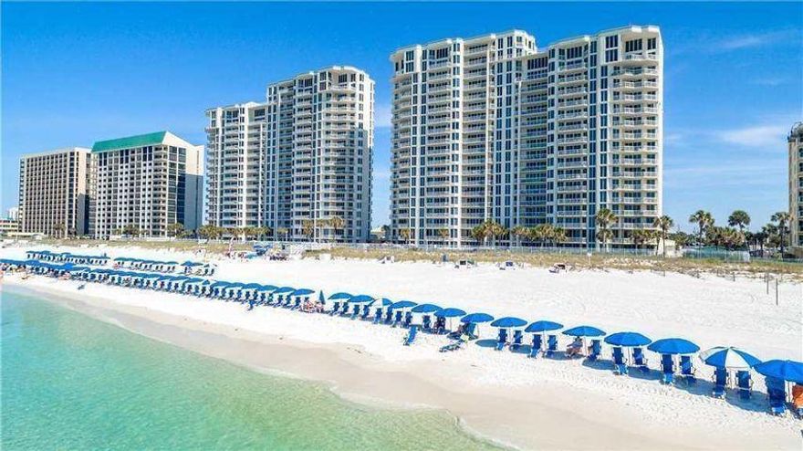Searching for a sanctuary with unobstructed Gulf panoramas and the soothing sound of waves? This fully furnished 2-bedroom, 2-bath condo in Silver Beach Towers West offers just that! Expansive floor-to-ceiling glass sliders flood the living room with natural light, seamlessly connecting to an oversized balcony accessible from both bedrooms. Tiled flooring and neutral hues evoke coastal elegance throughout, while the well-appointed kitchen showcases handsome cabinetry, a breakfast bar, and premium appliances for effortless entertaining. Retreat to your primary suite, complete with a walk-in closet and a relaxing ensuite featuring a jetted tub and separate shower. A deeded covered parking space, in-unit laundry, and solid concrete and steel construction add to this home's exceptional value. Indulge in local amenities, with two waterfront pools, hot tubs, a BBQ grilling area, pickleball and tennis courts, and sprawling sugar-white beaches, all just moments from Destin's premier dining, shopping, and leisure destinations. Grab this chance to own a piece of paradise! 


