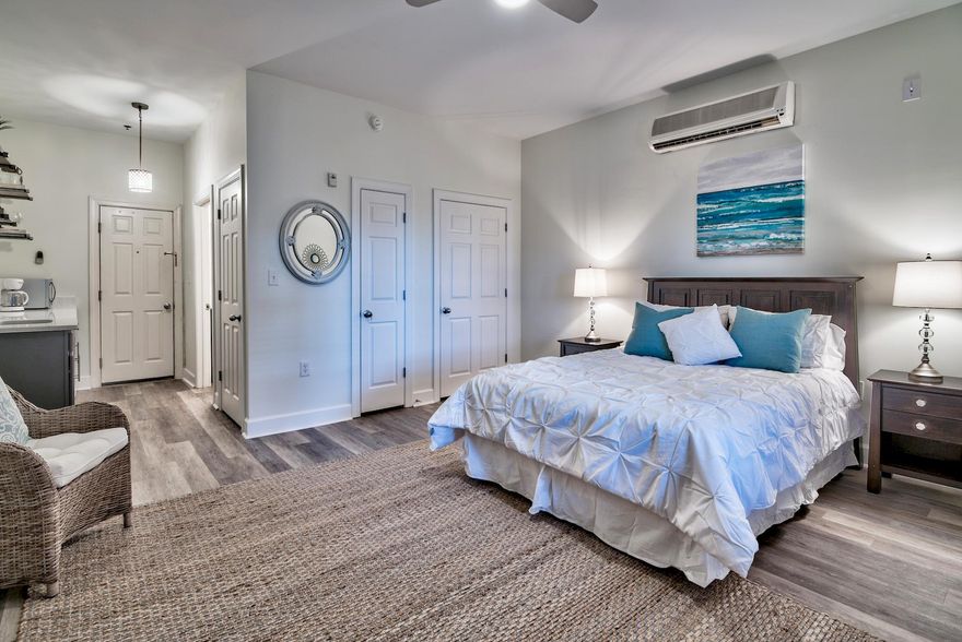 Stolen Moments is located on 30A and has just completed a total update with new flooring, quartz counter tops, fresh paint, new furniture, new vanity in bathroom, new light fixtures and fan. The only thing missing is you! This bright fresh unit has never been rented and is in the perfect spot nestled between Rosemary Beach and Alys Beach at The Village. Amenities include deeded beach access, tram service to the beach, 2 pools and BBQ area, laundry facilities, on-site restaurants and shops. The Village studios are strong rental generators and will allow you to afford the 30A lifestyle you've dreamed of. You are within walking distance to restaurants, shopping, entertainment, and multi-million-dollar homes. Park your car and enjoy the beach life walking, biking, swimming, and relaxing!