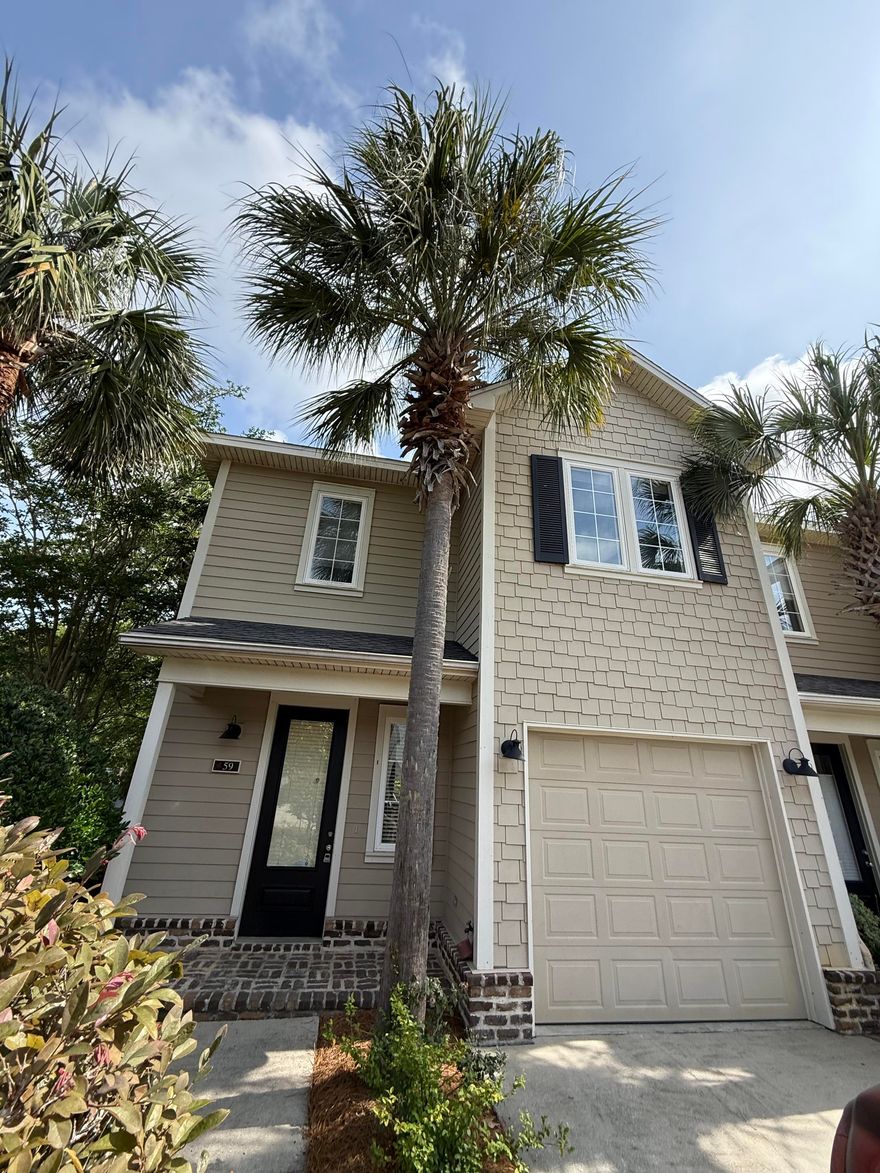 Church Street Village! Well-maintained Townhome is just like Brand New! Peaceful, west-end location gives more privacy (common area) around the exterior. Beautiful upgrades w/high ceilings, 8' doors, large tile floors, screen door to garage, crown moulding & newly painted. Kitchen features granite tops, wood cabinets & S/S appliances. Breakfast bar has unique decorative wall. Both guest bedrooms have poolviews. Good size Master Bedroom has walk-in closet. Home feels spacious & inviting! Steps to the Clubhouse with exercise room, pool, and playground! Here is your opportunity to rent a luxury townhome only minutes to the Beaches of South Walton, world-class shopping & dining & more. Call today!