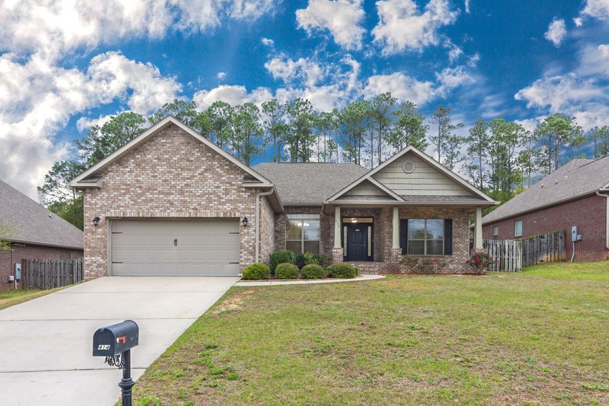 Beautiful move in ready 3 bedroom 2 bath home located in south Crestview with easy commute to local bases, beaches and shopping centers. Beautiful engineered floors, ample counter and cabinet space for all your cooking needs, and split floor plan make this home ready for you and your family. The spacious master bedroom is great for privacy and includes the master bath with dual vanities and a separate walk in shower. Step outside and you will enjoy the pergola where you can picture family and friends get togethers. The backyard is fully fenced providing a safe area for the kids and family dog to run around.