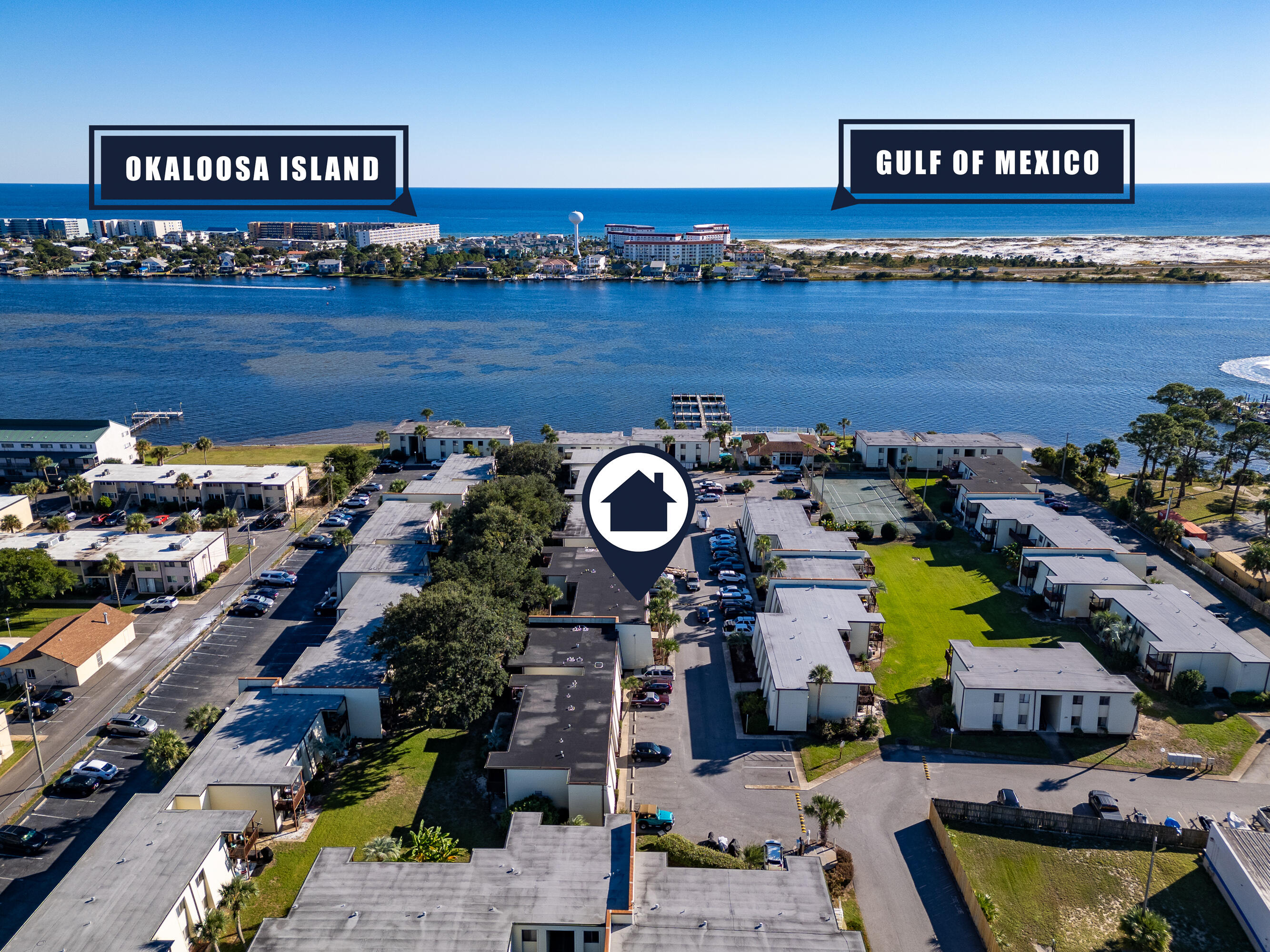 Location, location, location!  Fountainhead sits along the Intracoastal Waterway and Santa Rosa Sound.  Enjoy beautiful views from the pool, dock and recreation center.  Close to downtown Ft Walton Landing where you'll find shops, parks, restaurants and live events from, Billy Bowlegs and fireworks to farmer's markets & more.  Only 2 miles to the emerald waters of Okaloosa Island, 4 miles to Hurlburt, 8 miles to Eglin AFB and 7 miles to Destin.  You'll appreciate this 1st floor, FURNISHED unit.  The remodeled bathroom has a modern vanity, glass shower doors and a custom tile surround.  The updated kitchen includes stainless steel appliances, decorative backsplash and marble look counters.  Custom blinds and low maintenance vinyl plank floors throughout are a nice touch.  Enjoy your patio space for some quiet time or head to the community rec center for a game of pool or a card game with friends or neighbors.  Tennis courts, laundry room, a swimming pool and dock are also available for Fountainhead residents.  Boat slips are on a first come first served basis.  This is a VA approved condo and rentals are allowed for a minimum of 30 days or longer.  Furnishings include the living room, dining room and bedroom furniture that all convey.  You can find more condo info at www.fountainheadcoa.com.  Call your favorite Realtor today to set up a showing and start life in this waterfront community.