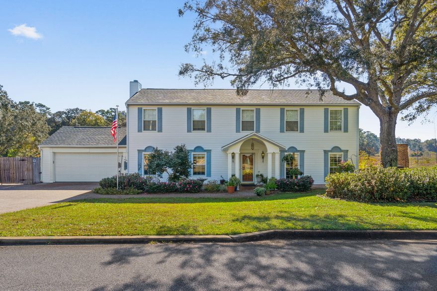 Discover timeless charm and modern comfort in this beautiful 5-bedroom Colonial-style home, perfectly positioned backing up to a stunning natural marsh preserve. Offering rare privacy, picturesque views, and generous outdoor living spaces. Rebuilt in 2003 from the exterior walls in to include electrical, HVAC and windows. The interior blends classic design with thoughtful updates throughout. Step outside to a backyard oasis unlike any other. A large deck overlooks the protected marshland and features a charming brick outdoor fireplace. Beyond the deck, the expansive yard includes a fire-pit area, a wood-swing, and is shaded by mature trees.This home has many upgraded features to include A 99 ft seawall and french drains along the back to give you peace of mind. The Florida room is built with green board drywall to withstand heat and humidity making it a perfect green house. A concrete pad on the side of the home to park your boat or RV. The home also comes with a whole house water filtration system. New roof in 2024. With its serene views, exceptional outdoor spaces, and solid updates, this home offers the best of classic architecture and modern livabilityjust minutes from local conveniences. 
