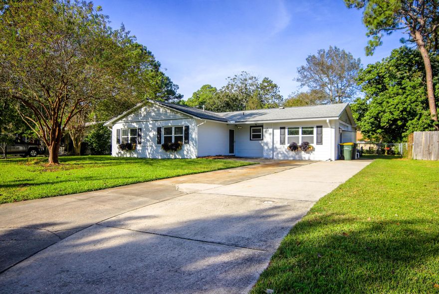 MUST SEE CENTRALLY LOCATED MODERN UPDATED 3/2 CONCRETE HOME!!! You will love the open living room, dining room & kitchen concept with new wood-grain tile floors. Kitchen offers new appliances to include a 5 range gas stove/oven. White quartzite counter tops, Large must-love over-sized granite Island, built in pantry, tons of cabinetry & updated light fixtures. All 3 bedrooms are located on the south side of the home. The master suite includes a 130 sqft walk in closet/dressing room. Master Bathroom completely renovated to include wood-grain tile, shiplap walls, granite double vanity & tiled shower. Don't you just love the sunlit rooms & new double pane windows in this lovely home. The laundry room has been extended to include tons of storage space or even a mud room. Get your DIY IDEAS READY!!  THIS HOME SITS ON A LITTLE OVER 1/3 of an acre offering extended driveways space large enough for you to park a boat or RV. Full sprinkler system and lawn pump. Fruit Trees, Yard Building, Picnic Area, Patio & great curb appeal. Located just minutes from our White sandy Beaches, shopping, convenient to Hurlburt & Eglin AFB. Call today for showing!  (2011) 25yr Demensional Shingle Roof (2017) Gas Hot Water Heater (1989 Gas Furnace, 2007 Condenser, Copper Wiring, Updated Electrical Panel.  Average Utility's Power: $160 Gas: $35 Water: $70.