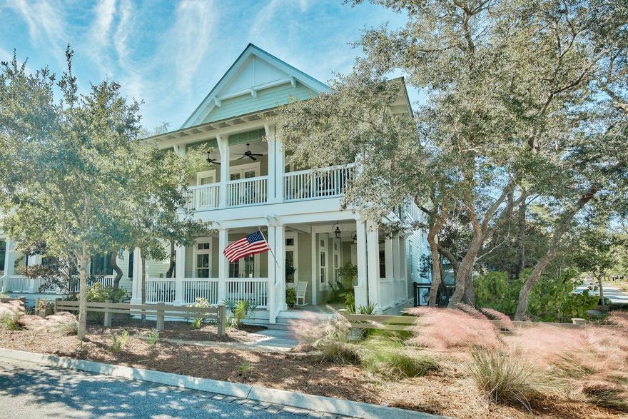 Home is under contract with a 5 day kick out clause. Perfectly positioned on a generous corner lot in Phase III of WaterColor, this elegant beach house includes a separate guest house and a host of extras. State-of-the-art TVs and LED lighting - even in the garage - are just some of the features. Freshly painted with mildew resistant paint, maintenance will not be on the honey-do list for the foreseeable future. Ideal for vacation rentals, this 5 bed, 6.5 bath includes all-new linens, black-out-curtains, built-in bunk room and kid's hidey hole, just for fun. Marble adds a touch of elegance to the sumptuous bathroom flooring, vanities and walk-in showers. A stand-alone oval bathtub invites you to linger and enjoy the cool oasis.