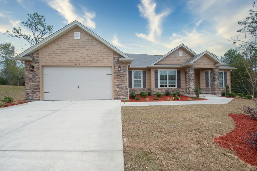 Estimated Completion date Dec. 20th Award winning builder, and you will win with this floor plan! From the Stone Fireplace, Tile flooring, Granite kitchen counter tops and large Lanai you will want to call this home. The Master suite offers tray ceiling, gracious walk-in closet, dual vanities with spa sinks, garden tub and separate shower. Grand family room with wood flooring, that opens up to the kitchen and dining room. Inside laundry room with utility sink with access to the garage. Decorative Columns, cedar shake siding and stone accents the exterior of the home. 2'' Faux wood blinds to be installed prior to closing. Seller will pay $3000 of buyers closing costs with the use of a preferred lender. Pictures are of a previous built floor plan. Color selections are subject to change.