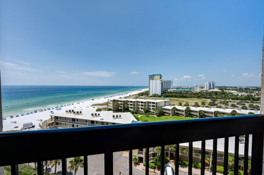 Welcome to your dream coastal retreat at 1040 Hwy 98 1015, Destin, FL 32541, situated on the 10th floor of the Sundestin Beach Resort. This 1-bedroom, 1.5-bathroom condo offers an experience that combines comfort, convenience, and captivating Gulf of Mexico views. Immerse yourself in the tranquility of the Gulf of Mexico's azure waters and pristine white sandy beach from your private balcony, accessible from both the living room and bedroom. Dive into a world of relaxation and recreation with both indoor and outdoor pools, inviting hot tubs, and a playful splash pad. Enjoy the convenience of direct beach access and the luxury of private beach service rentals. Savor the flavors of paradise at the tiki hut bar & grill or onsite restaurant.