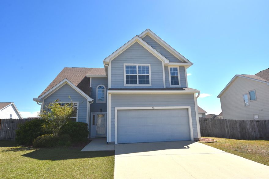 Over 2,100 sq.ft., Bamboo Flooring, Solid Surface countertops, 4 Bedrooms, Living Room, Den, EAT-in Kitchen, Formal Dining Room, 1 Year Home Warranty, and CLOSING COSTS Assistance! Fenced back yard is perfect to enjoy the outdoors and low maintenance. Master Suite has a perfect sitting area and cathedral ceiling. Master Bath with double vanity, separate shower, Soaker tub, and walk-in-closet! Eat-in Kitchen has plenty of cabinets, counter space, pantry; and overlooks the back yard and Living Room. Dining Room off the Kitchen overlooks the Den with a Bay Window on the front of the Home. Powder Room on the first floor is convenient for your guests! Closing costs paid by seller do not include: points, origination, escrow setup, 1st yr ins., prepaids, credit report, inspections, wire fee.