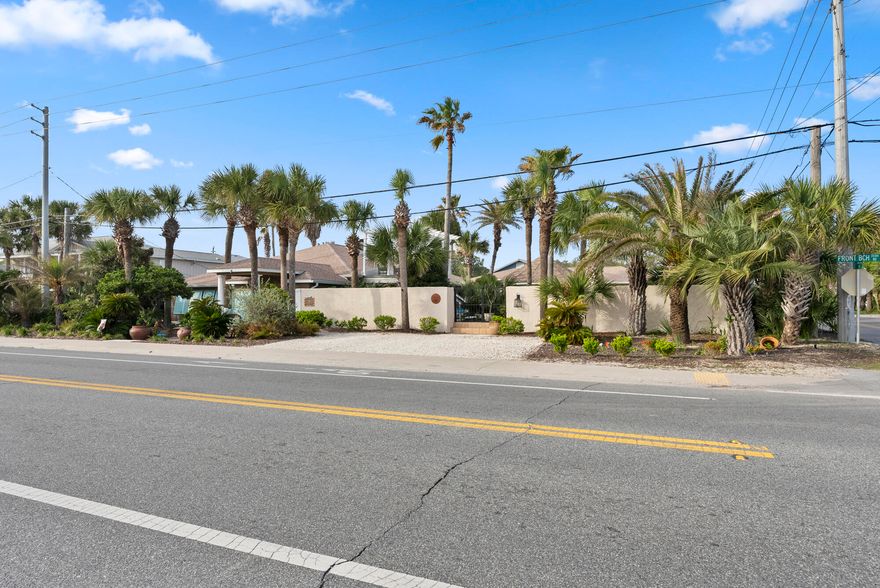 Just REDUCED and available to show by appointment ~Step Back in Time to Timeless Coastal Elegance~Welcome to a true mid-century treasure. This solid 1952 concrete block home is a beautifully preserved gem that blends vintage charm, historic character, and relaxed coastal living--just steps from the Gulf of Mexico. Rich in craftsmanship and soul, this six-bedroom, four-bathroom property is located in the highly sought-after Laguna Beach community and offers a rare opportunity to own a piece of Old Florida magic, directly across from Public Beach Access 80.An Expansive, Private Coastal EstateThoughtfully expanded to over 4,297 square feet, this double-lot estate is quietly tucked behind lush garden walls, offering privacy and tranquility. Once inside the gates, you'll discover a world of its own, where tropical landscaping, cascading wisteria, and tranquil fountains surround an enchanting outdoor retreat. At the heart of it all lies a sparkling saltwater pool, a shaded gazebo, and a Gulf-view deckperfect for everything from quiet mornings to sunset gatherings.

Main Residence - 4 Bedrooms / 3 Bathrooms

The primary home showcases timeless mid-century architecture, highlighted by original woodwork, tongue-and-groove ceilings, and elegant stamped concrete floors. Bright and airy interiors are filled with natural light and authentic character throughout. A formal sitting room, anchored by a grand piano, provides the perfect space for hosting elegant soir??es or intimate evenings. Two front bedrooms share a charming retro-tiled hall bathroom, evoking a sense of nostalgia and classic design. Additionally, two spacious master suites, each with its own private en-suite bath, offer comfort and privacy for family or guests.

Charming Guest House - 2 Bedrooms / 1 Bathroom

Separated from the main home by a private entrance, the guest house offers two bedrooms and one full bathroom. This inviting space includes an open-concept kitchen and living area, in-unit laundry, and large sliding glass doors that open directly to the pool and gardens. With its own entrance and lockout capability, the guest house is ideal for visiting family, in-laws, vacation rentals, or use as a secluded home office.

A Living Experience, Not Just a Home

Every corner of this property is designed to inspire a deep connection to its surroundingsfrom sun-drenched mornings by the pool to candlelit dinners under the stars in the garden courtyard. Offered nearly fully furnished, the home is turn-key and filled with carefully curated touches that reflect timeless style and soulful elegance.

Whether you're seeking a peaceful sanctuary, a multi-generational retreat, or an exceptional income-producing investment, this rare Laguna Beach estate offers unmatched flexibility, space, and charmjust steps from the sugar-white sands of the Gulf.

This is more than just a home. It's a hidden world waiting to be discovered.