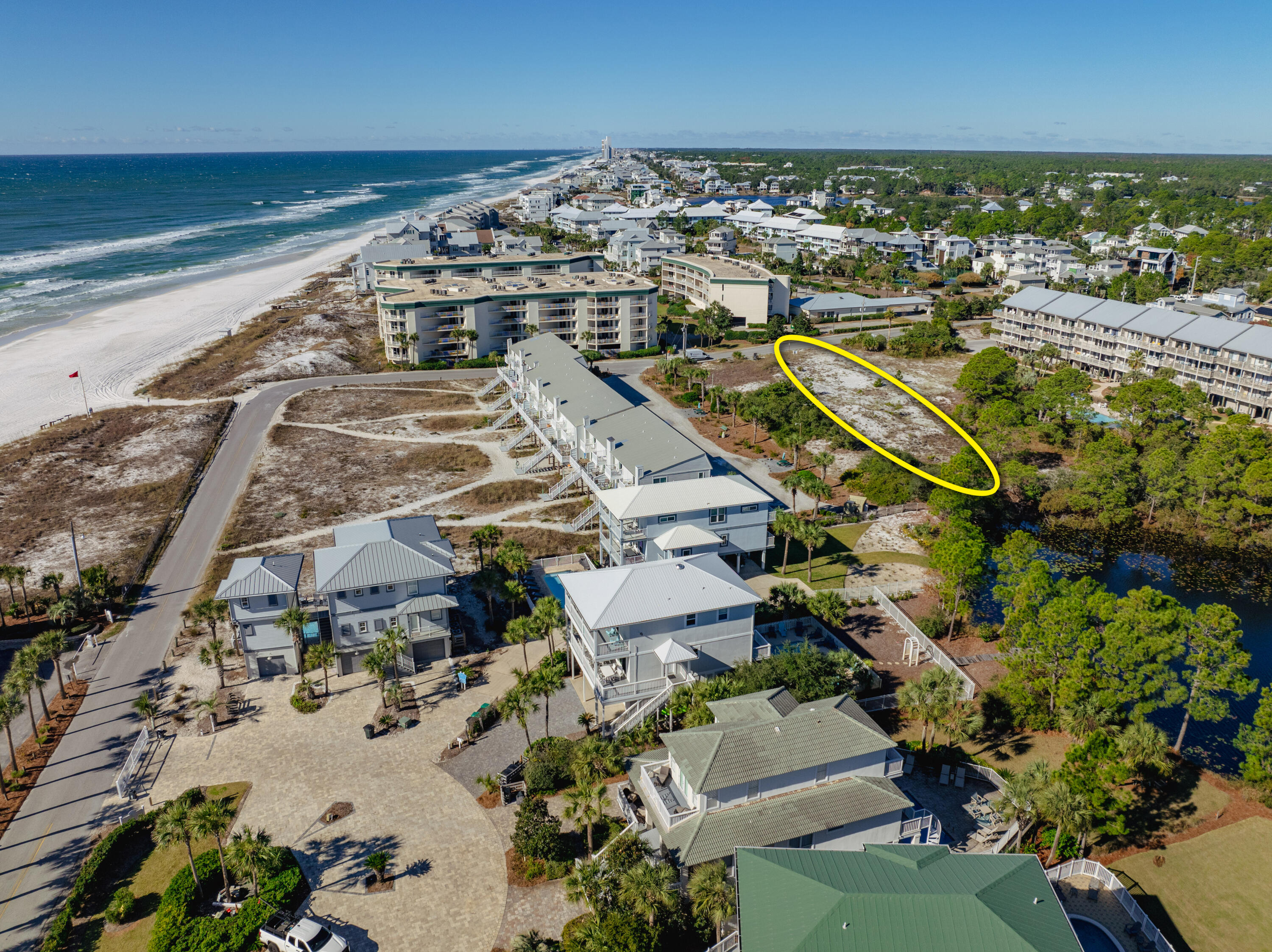 Extraordinary vacant parcel in Seagrove Beach, Florida oriented approximately 350' to world-class beach access!  Zoned Residential Preservation through Walton County. Please inquire for additional details.