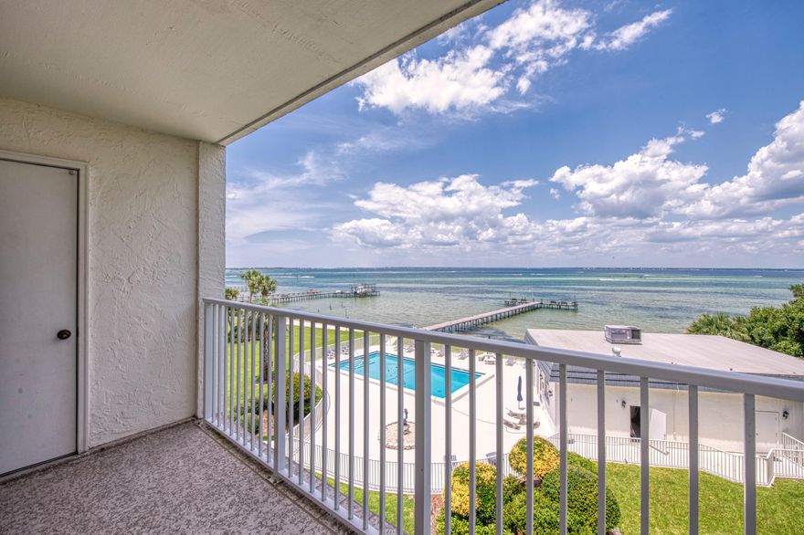 Updated and renovated 4th floor unit with direct views over the bay to capture the sunset. Arguably, the nicest one bedroom unit in Valencia with custom cabinetry, tile floors throughout, solid core doors, granite counters,new appliances, and more. Valencia is located on secluded grounds, with a tennis court, clubhouse for owners, and large pool area overlooking the bay. If you are in the market for a condo on the bay, this is one not to be missed.