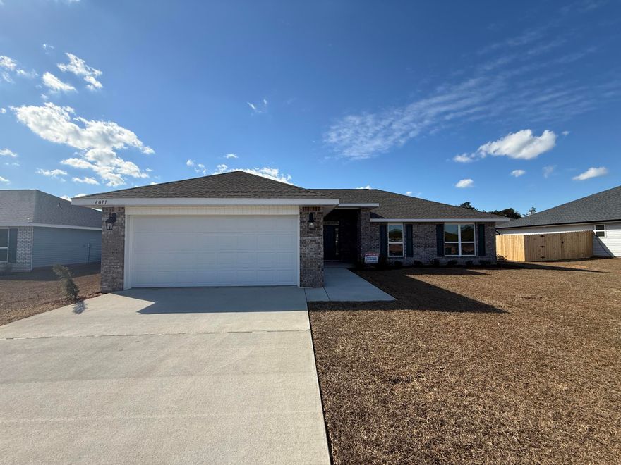 The 1810 floorplan is a remarkable home design that effortlessly combines style, functionality, and comfort. With four bedrooms and two bathrooms, this single-story home offers a spacious and inviting living space for families of all sizes. The open-concept layout seamlessly connects the kitchen, dining area, and living room, creating a warm and inclusive atmosphere that is perfect for both entertaining guests and everyday living. The kitchen is a chef's dream, featuring modern appliances, ample counter space, and a breakfast bar. The master suite is a located at the back of the home. The three additional bedrooms are thoughtfully placed on the other side of the home, offering flexibility for accommodating family members, and guests.  Give us a call