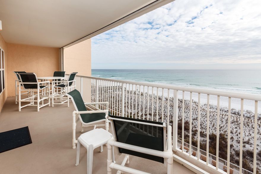 Paradise meets Tranquility! Freshly Painted in new Coastal Colors! Islander Beach 5005 is a beautifully furnished 2 bedroom 2 bath condo, located on the fifth floor, boasting direct Gulf front views! This is not your typical narrow shotgun floor plan. The living, dining and kitchen are spacious and open. The kitchen provides an oversized breakfast allowing for additional dining space. The master bedroom suite is generous in size, providing his and her closets, a dual vanity and tub/ shower combination. The guest bedroom and bath are perfectly sized for family and guests. In addition to your indoor living space, you'll also enjoy an oversized balcony/ w hurricane shutters for your protection. Islander Beach Resort amenities include, a sparkling pool, barbq grilling area, huge event room