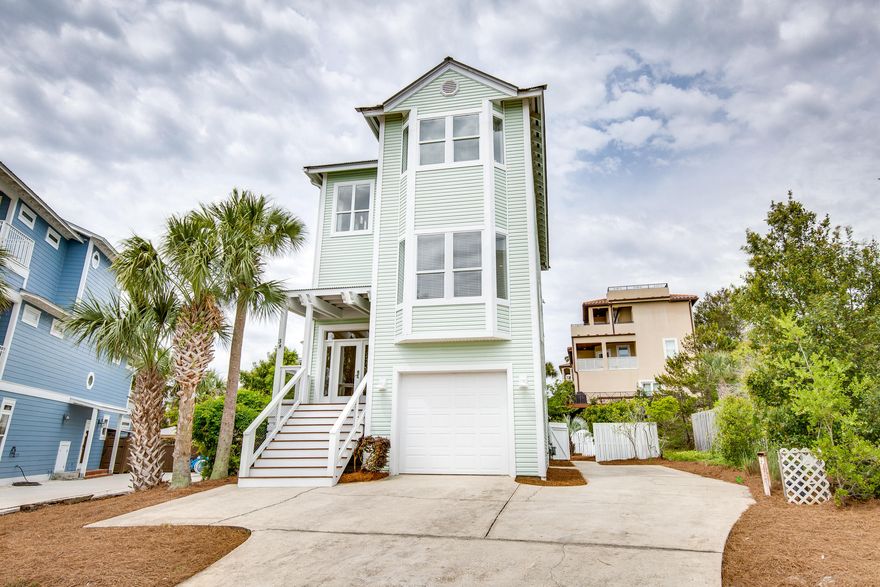 This is the stunning 30A BLUE MOUNTAIN oasis you've been looking for: Gulf Princess.  Enjoy this FULLY renovated, conveniently located, three story, five bedroom, five bathroom home with your family and friends by taking a dip in your private pool after a long beach day, cooking up dinner in your chef's kitchen, and soaking in gulf views from the 3rd floor balcony. This home has a built in bunk room, shiplap throughout, high end finishes throughout, one car garage, and sleeps up to 19 people making it an incredible income producing property. Conveniently located in the heart of Blue Mountain, with easy beach access and many popular restaurants, you and your guests will find plenty to do in the area. *A furniture package is included and is scheduled to arrive in 3-4 weeks.