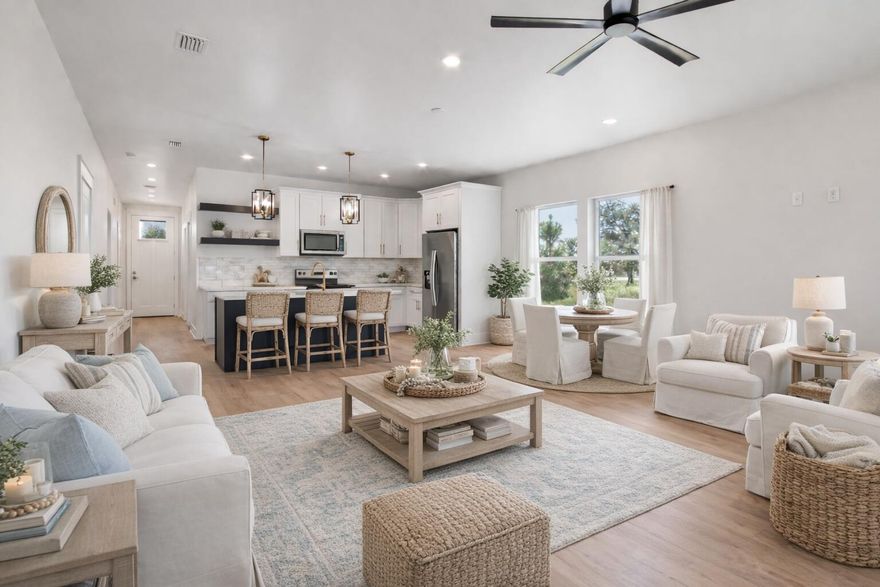 LISTED BELOW RECENT APPRAISAL! Freshly built and thoughtfully designed, this three-bedroom, two-and-a-half-bath home offers both style and convenience. The open layout showcases quartz countertops, stainless appliances, and durable LVP flooring, creating a modern yet comfortable atmosphere. A one-car garage adds everyday practicality. Its central location places you within easy reach of Panama City, the white sands of Panama City Beach, and a nearby public boat launch -- perfect for enjoying life on both land and water. Whether envisioned as a primary residence or a low-maintenance coastal retreat, this property delivers an inviting lifestyle in a prime setting.