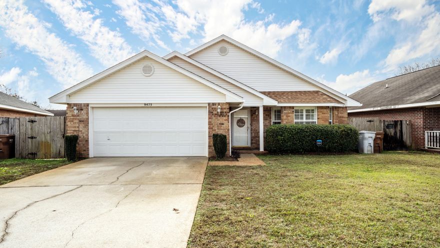 Welcome home! Located in East Navarre this home is super convienent to Hurlburt Field, Navarre Beach and shopping. Beautifully updated home! 2020 New Roof. Step in the front door to soaring ceilings in the first living room. Neutral colors. The generous sized  kitchen is the heart of this home. Granite counters, stainless appliances, breakfast bar. Second living space with a dining area gives you plenty of options to design this home to fit you. Great entertaining home! Spacious master suite. Plantation shutters thoughout the home. Split floorplan. Two bedrooms share the hall bathroom. Laundry room leads to the 2 car garage. Step out the back door into the large screened in room - perfect for your outdoor living space. Fenced backyard with a small shed for extra storage.