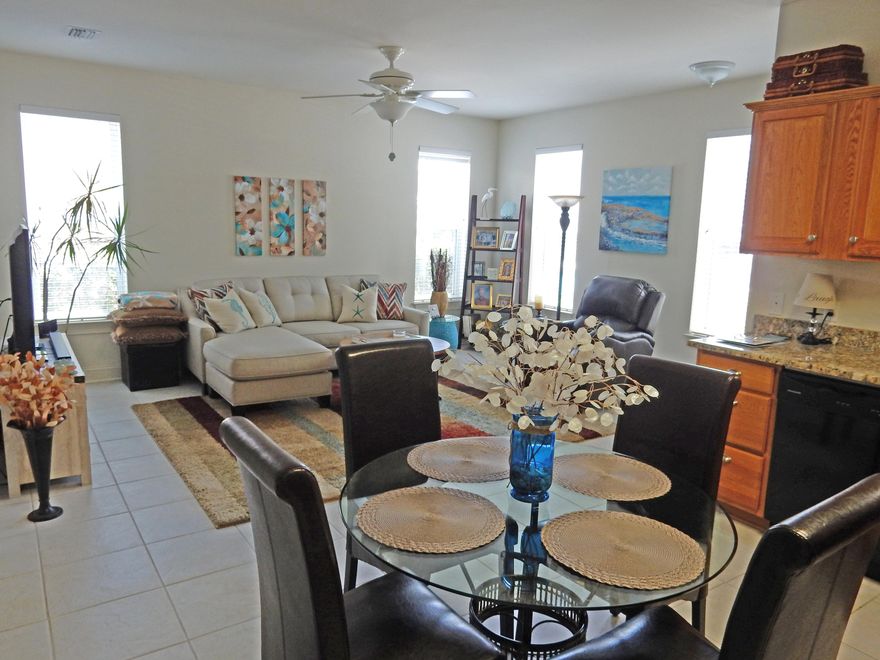 FIRST FLOOR beautifully furnished and decorated has an oversized covered patio that grants easy access to the pool and encourages camaraderie with the locals and renters alike! The summer heat is kept away with an A/C 5 years of age. Topsail Village is located almost to the half way point between the Destin Bridge to Carillon Beach with easy access to Route 98 and all our beach communities have to offer. It is a great place to call home regardless of where you work or play. It is a hidden jewel that is close to everything 30A but has easy access to Grand Boulevard that offers entertainment, shopping and a smorgasboard of dining, top rated medical facilities at Sacred Heart, one of the largest outlet malls in the country at Silver Sands, and entertainment to delight all members of the family.

Along our beautiful strip of emerald green waters and sugar white sand beaches that are lined with rare coast dune lakes entertainment abounds in the eclectic beach communities nearby.  Let Topsail Village and 30A be your home!

NOTE:  Allows Short Term Rentals.
             State Forestry owned land behind Topsail Village.