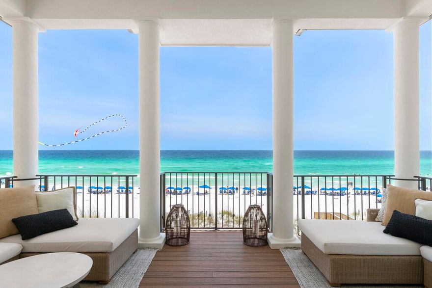 Prominently perched on the water in the private, gated community of Destiny by the Sea, 4748 Ocean Boulevard is a Gulf-front home that offers uninterrupted views of the shoreline and a layout that just makes sense.From the moment you step inside, it's clear the home was designed around the view. Floor-to-ceiling windows stretch across the main floor, filling the space with natural light and making nearly every seat a front-row view of the emerald coastline along the Gulf of America. It's hard not to imagine slow mornings with coffee on the covered veranda or sunset dinners with friends while the waves gently roll below.