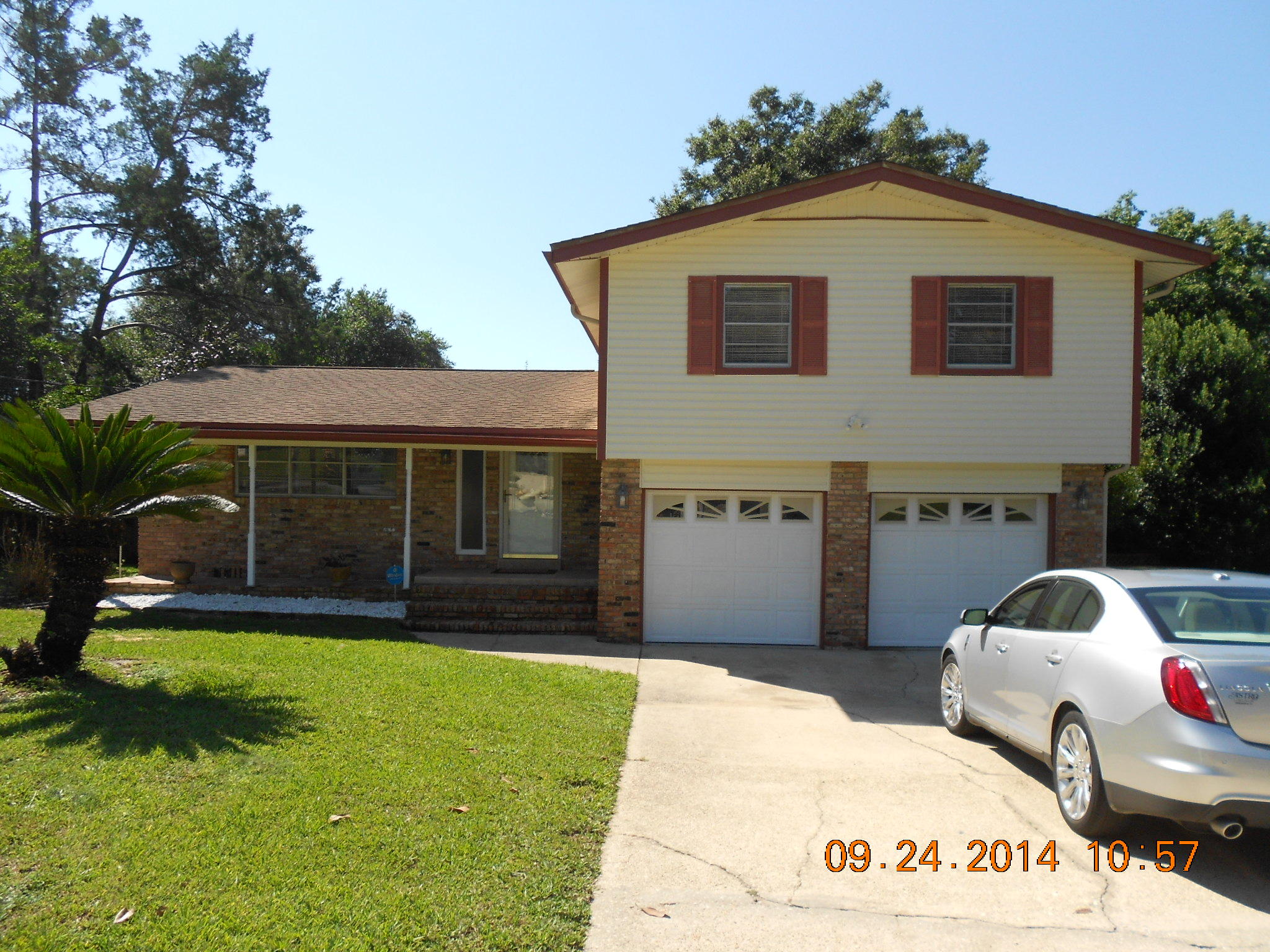 Very spacious rooms, including a den and sitting area with a fireplace and built in shelves. Skylite in the kitchen, lots of cabinets with microwave and a gas range. Washer and dryer included, not warranted. Swimming pool in the back and large deck area. Pool and lawn service included.
