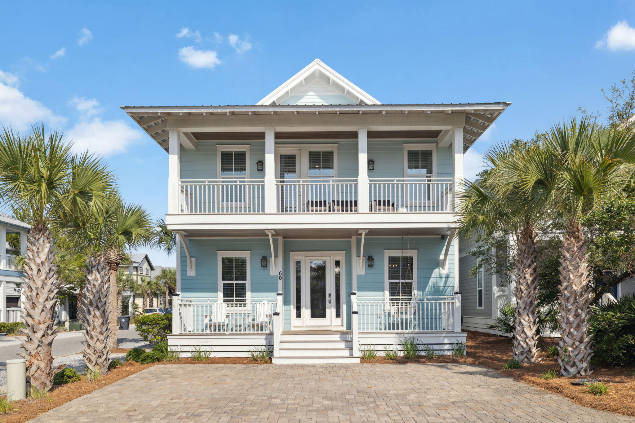 Welcome to 60 Barefoot Lane -- a stunningly furnished 4-bedroom, 4.5-bath retreat nestled on a desirable corner lot in the heart of Seacrest Beach. Built in 2020 and thoughtfully designed across 3,062 square feet, this home seamlessly blends laid-back coastal elegance with the high-end comforts today's buyers expect.Rich hardwood flooring and abundant natural light set a warm and inviting tone. The open-concept main floor creates a seamless flow for entertaining, featuring a chef-style kitchen with a gas stove, high-end appliances, and a spacious island perfect for everything from morning coffee to cocktails with friends.This home offers two luxurious primary suites -- one on each level -- and each of the four generous size bedrooms features a private ensuite ensuring space and privacy for every guest. A dedicated bunk room adds flexibility for visiting family or rental potential. Upstairs, a cozy TV nook provides a comfortable spot to unwind after a day at the beach.
Outside, enjoy peaceful mornings on the covered porch or rinse off in the outdoor shower after a sun-soaked day along 30A. Go out the back door and stroll down the path to the resort-style community pool and enjoy easy trolley access to the deeded beach. This home makes the beach lifestyle effortless and fun and parking is a breeze due to the extra space thanks to the location of the lot.
Ideally situated on the sought-after east end of 30A, you're just a short walk or bike ride from the boutique shops and award-winning dining in Alys and Rosemary Beach. World-class golf at Camp Creek is also nearby, offering even more ways to enjoy the 30A lifestyle.
Whether you're looking for a second home, a short term rental investment, or a permanent coastal escape, 60 Barefoot Lane is the full package - refined, relaxed, and ready to welcome you home.
