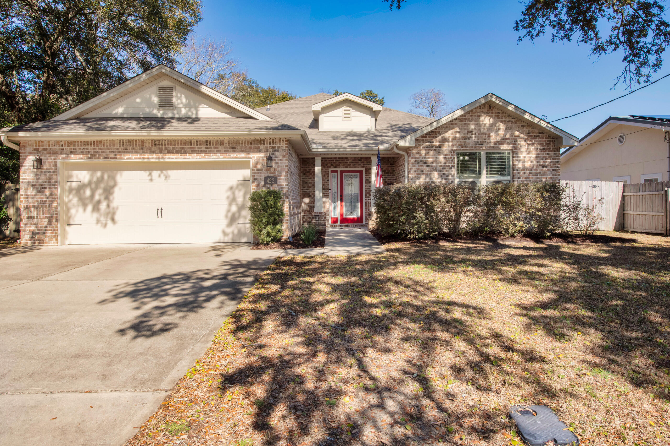 Nearly New!  This home checks all the boxes! The kitchen is a chef's dream with double islands.  The main bathroom is amazing with granite counters, double vanity, a beautiful walk-in shower, and a separate soaking tub. The laundry room connects directly with the main closet, making putting away clean clothes easy. the kitchen, dining room, and living room make one great room with plenty of room to entertain. Fenced in back yard has the privacy you're looking for and room for a pool.