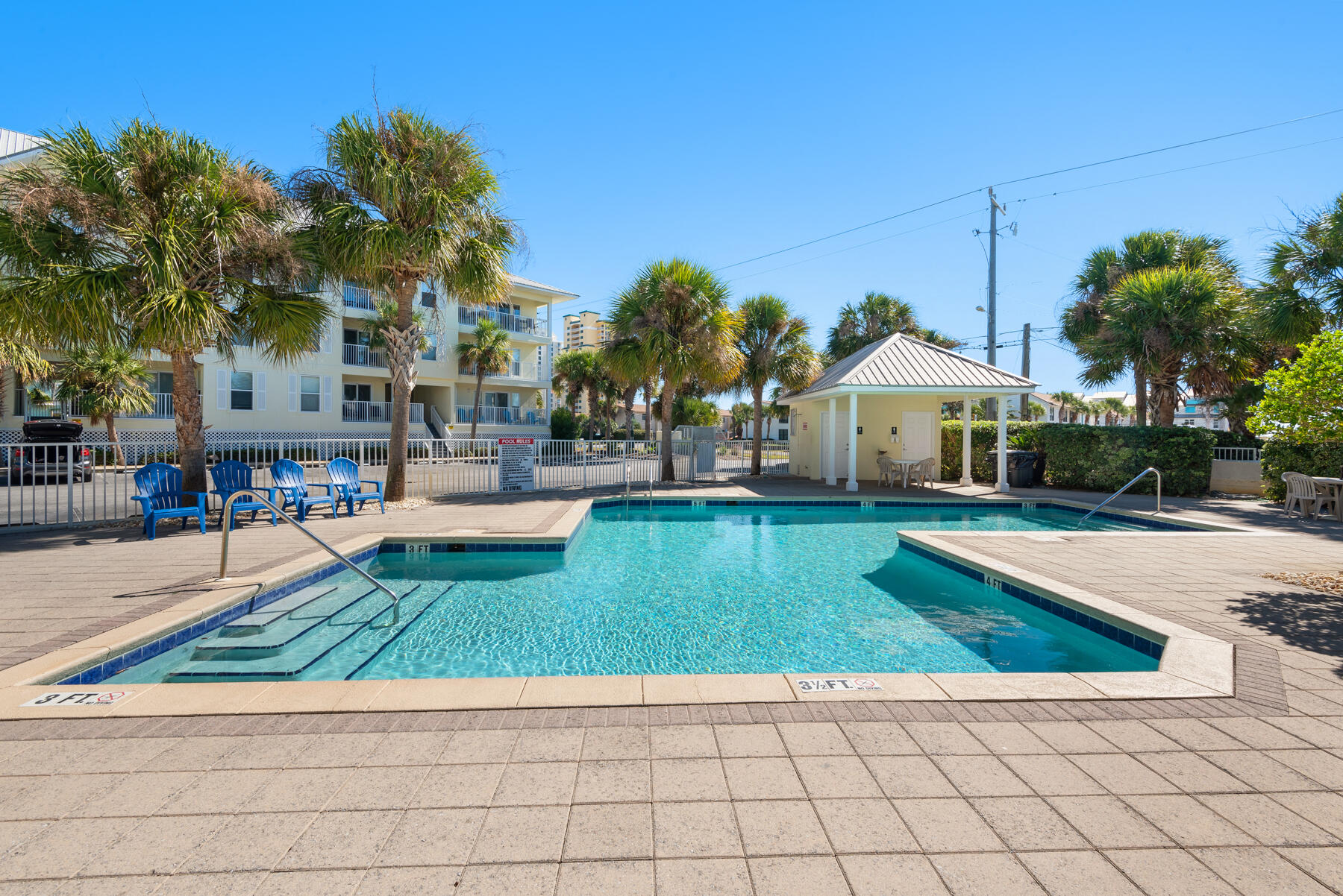 One of Florida's best kept secrets in Navarre Beach Florida. Adorable 2B/2B condo just under $450,000. Explore the many options this area has to offer. Like the Navarre Beach Fishing Pier, Public walk over to the Gulf of Mexico, wonderful restaurants, etc. This complex just completed over a $1,000,000 in renovations with no assessments due on this unit.  Over all this unit sleeps up to 7 people. The kitchen has been updated, new ceiling fans, and new vanties in the bathrooms. New Hvac system since 2018. Comes with a stackable washer and dryer. Overall enjoy the wonderful sunrises and sunsets on your Balcony that await you. Right outside of your Balcony is a place to grill and hang out with your pets. Don't miss out this Wonderful Condo and schedule your showing today.