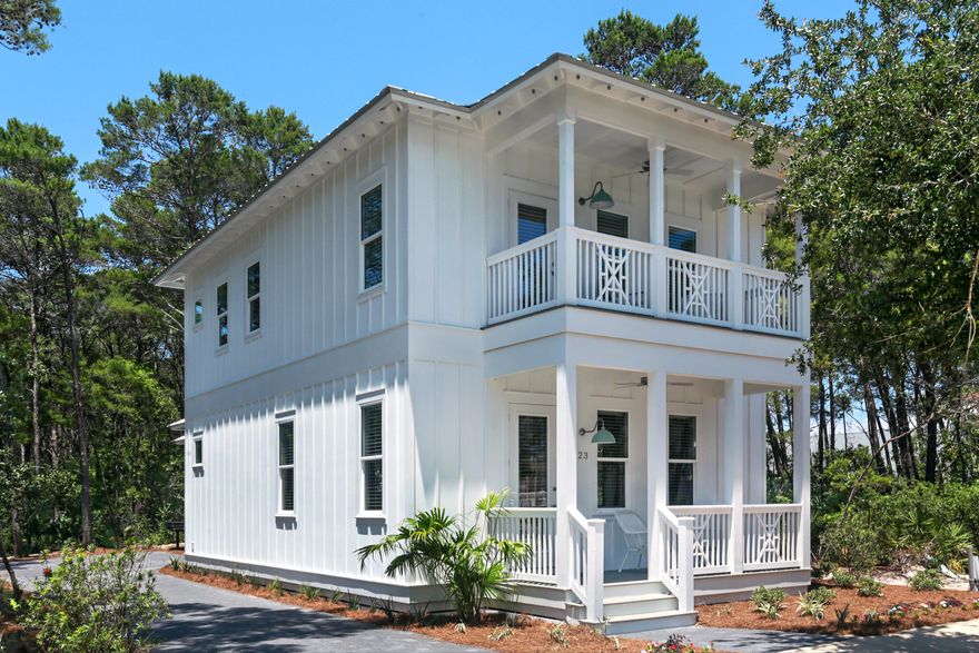 Appropriately named 30A Yay! This newly constructed home has all the elements reminiscent of a true beach cottage with contemporary touches - From the fresh white Board & Batten exterior, to the wood wainscot, beveled subway tile back splash and grey washed oak floors. The 2000 sq. ft. home has two master bedrooms  one up and one down, and two guest bedrooms sleeping 10 comfortably. Baths are appointed with glass tiles reflecting seaside colors of blues & greens. The black kitchen island is striking against the white shaker cabinetry and granite counters. It's not just pretty! - Energy saving features are foam attic/floor insulation and Rinnai on demand hot water heater. 30 Yay! Is becoming a Greenway Park family favorite with only a portion of 2015 rented it grossed