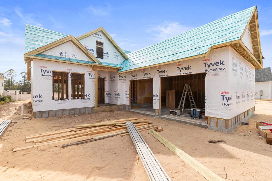 Welcome to the Florence floor plan by Arkon Group, a stunning new construction home in Powell Landing West in the Watersound Origins community. This thoughtfully designed residence offers 4 bedrooms, 4 bathrooms, and 2,484 square feet of beautifully crafted living space, perfect for those seeking modern comfort and style. Step inside to discover quality finishes such as LVP flooring, 10' ceilings, crown molding, shiplap wall accents, and an open-concept layout designed for effortless entertaining. The chef's kitchen is a true showpiece, featuring high-end stainless steel appliances, wood cabinetry with easy glide drawers and under cabinet lighting, and an extended kitchen island with quartz countertops. The spacious living and dining areas flow seamlessly, creating an inviting atmosphere for gatherings. Unwind in the primary suite, which boasts a spa-like bath with a tiled shower and freestanding tub. Three additional guest bedrooms, each with access to a full bath, provide ample space for family and visitors. Enjoy peaceful outdoor living with a spacious and private screened rear porch, perfect for year-round enjoyment. A side load 2-car garage + elegant gas lantern add to the charming curb appeal of this home.

Estimated Completion: February 2026

Experience refined coastal living in one of Watersound Origins' most sought-after neighborhoods nestled alongside Lake Powell. The Watersound Origins community offers an unparalleled lifestyle in South Walton - exceptional amenities, notoriously friendly and welcoming atmosphere, zero short-term rentals, and close proximity to all that 30A and Inlet Beach has to offer. Enjoy the zero-entry pool, playground, sports courts, and fitness center at the Village Commons, play a round of golf or foot golf at the Origins Golf Course, or take a walk along the many miles of walking and biking trails that wind all throughout the neighborhood! The new Watersound Town Center located at the entrance to the community offers several fantastic dining options (casual and formal), medical services, Starbucks, Publix, a Pavilion that hosts events year round, and more!