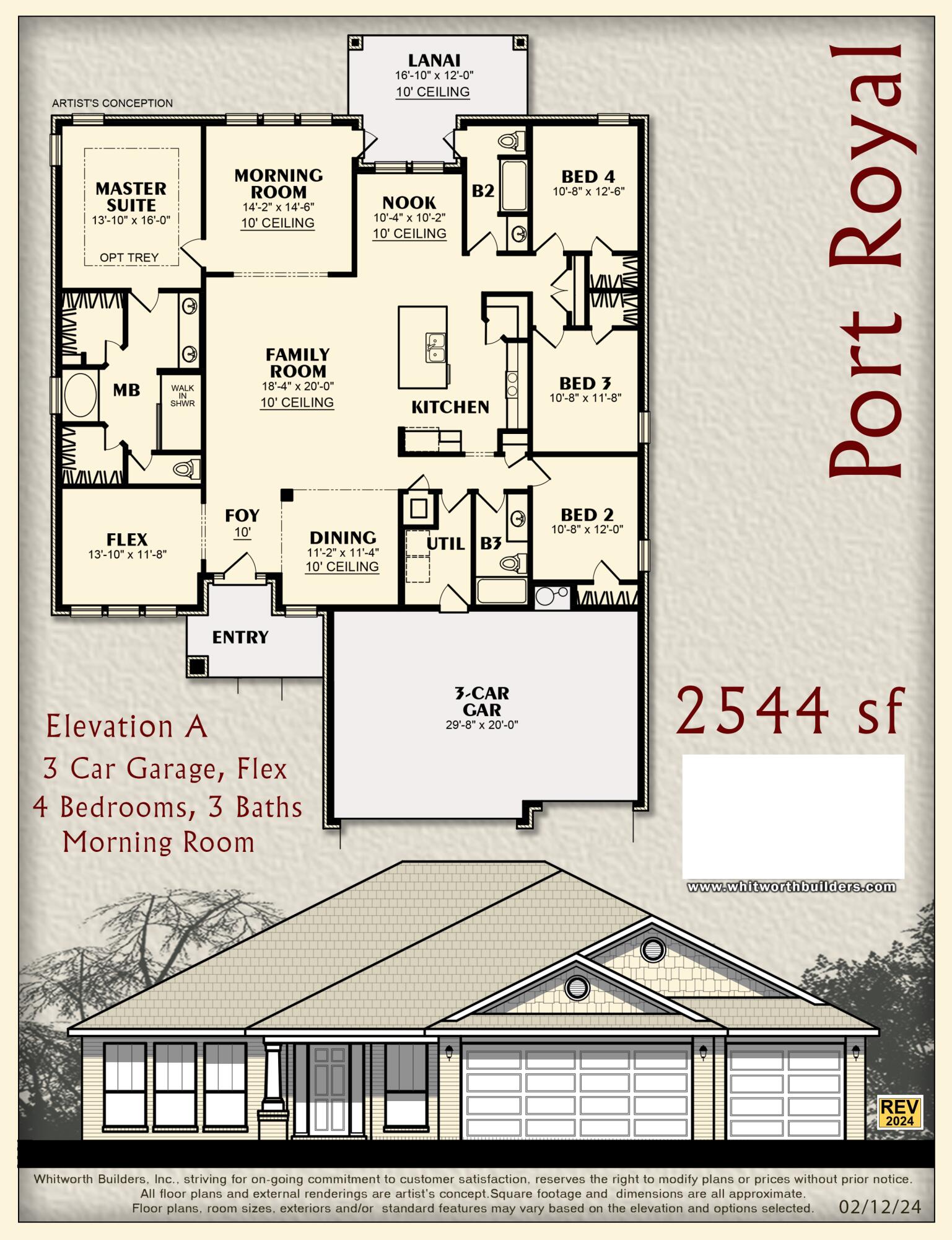 Builder Incentive $20K Your Way & the choice of REFRIGERATOR or BLINDS (certain restrictions apply). Expected Completion October 15, 2025 *Split Bedroom Plan, 3-CAR GARAGE,*10-Ft Ceilings in Main Areas *Click'n'Lock Laminate Wood Plank in All Living Areas *Tile Floor & Granite Countertops in All Baths *Kitchen features Granite Countertops, Large Island & Stainless Steel Appliances *Main Bath Zero-Entry All-Tile Walk-in Shower, Separate Soaking Tub, Double Vanity & 2 Walk-in Closets *Ceiling Fans in Main Areas & All Bedrooms *Covered Rear Lanai *Irrigation System *Builder & Structural Warranty *2x6 Exterior Construction *Additional $2,500 non-refundable fee required for this premium lot.