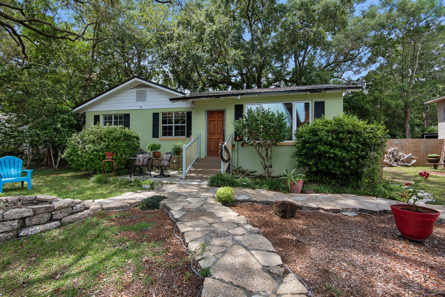 You will absolutely love this wonderful home! Its' charming personality will captivate you both inside and out! Located on a large .25 acre lot approximately 2 miles outside the Eglin gate and mere blocks from the water and local parks with boat landings. Hardwood floors, 2 nice-sized bedrooms (each with its own full bath), and a huge picture window in the living room make this home comfortable with tons of natural light throughout. You won't want to miss the fenced backyard! Beautiful shade from the mature trees, a perfect-size shed and great back porch offer a tranquil and peaceful place to relax or entertain. Call myself or your agent today...