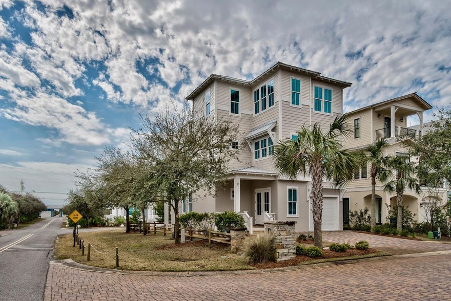 FOREVER GULF VIEWS!!! Beautiful like-new beach home just steps from the Orange Street beach access in popular Inlet Beach. This spacious home boasts an elevator to all floors, a single car garage, and multiple porches and decks with gulf views. The first floor of this incredible home features a spacious entry, sitting room, three bedrooms, and two full baths. The second level has a very large open living space that is perfect for entertaining family and friends. The kitchen is bright and light and features marble counters, stainless appliances, and flows seamlessly into the breakfast, living, and dining spaces. French doors lead from the dining and living areas to a lovely covered patio. The third level features a grand master suite with a gorgeous bath and large walk-in closet.