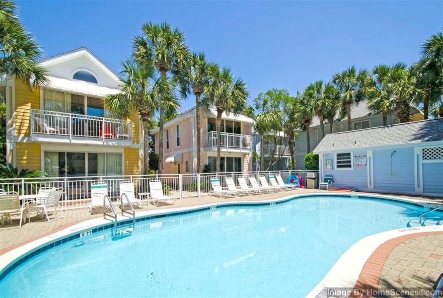 Location! Location! Location!  Florida Charm Vacation Nantucket Cottage Rental!  The Nantucket Cottages have a tropical heated pool nestled amongst tropical landscaping and offers a laundry facility and Wi-Fi Internet access. Rare opportunity to own this 2 Bedroom / 2 Bath Nantucket Cottage.  Located in the HEART of Crystal Beach directly across the street from the Crystal Beach Public Access, this unit is also walking distance to several great restaurants including Soleil Destin located in the Inn at Crystal Beach with amazing Gulf front dining as well as Camille's, another local favorite.  You are just minutes from grocery stores, amazing shopping at Destin Commons or the outlet mall.
