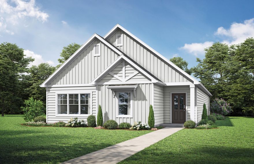 The Lauderdale II by Valor Communities is the home you've been waiting to call your own! With your primary bedroom and huge walk-in closet on the first floor, you'll have all the space you need. Enjoy cozy Florida nights in front of your modern, LED fireplace or on  your covered porch area. Our Vaulted ceilings ensure your new home feels open and welcoming. With quartz, luxury vinyl flooring, and hardiboard exterior already included in our features, you'll be impressed at what this home has to offer! Three bedrooms are on the main floor with a large bedroom and bath upstairs. Enjoy Florida living and the beautiful park space with walking trails and a gorgeous spring fed lake nearby.