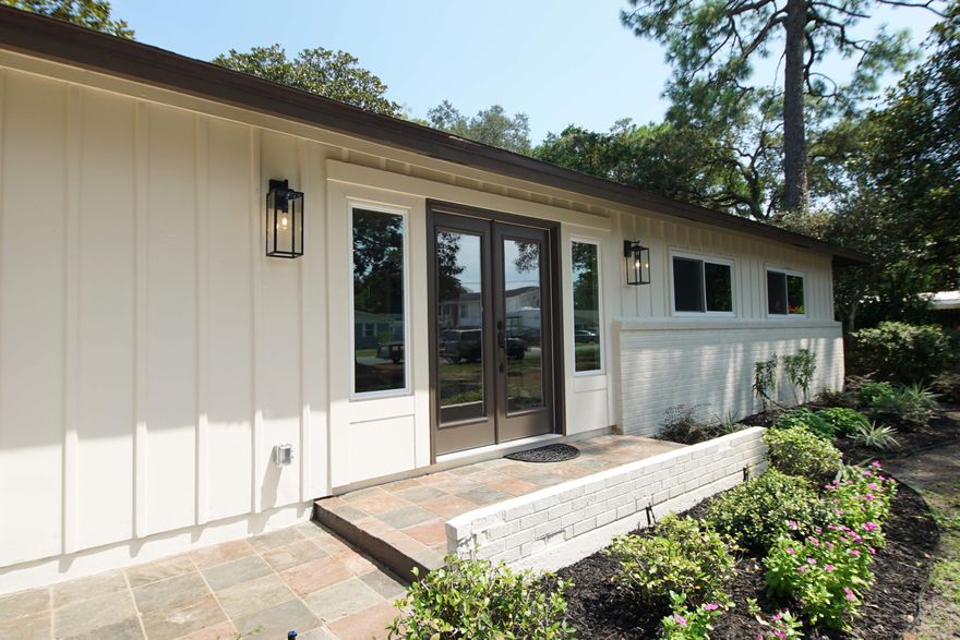 Completely renovated home with 3 bedrooms, 2 bathrooms, and approximately 1248 sq ft in the best location in Fort Walton Beach! This home is near beaches, shopping, restaurants and great schools! With no HOA this home is perfect for RV and boat owners!  Updates of the home include new cooper wiring (June 2023), new 30-year dimensional shingle roof (June 2023), new double pane, hurricane impact rated windows (April 2023), new heating and cooling system (2020), new interior and exterior lighting, new ceramic tiled flooring, newly painted interior and exterior, new interior and exterior doors, and new stainless appliances!  The new interior lighting includes ceiling fans, recessed lighting and vanity lights. The home also features excellent millwork with new custom molding for windows and doors and new 5 inch baseboards. The exterior front and back doors are double glass French Doors. The brand-new designer kitchen features white shaker custom cabinetry, new brushed nickel hardware, new upgraded quartz countertops, subway tile backsplash, and a single bowl, undermount sink.  The kitchen appliances include a full Frigidaire Gallery refrigerator, built-in Air Fryer in the oven, a five-burner gas stove top with removable griddle, a built in microwave, and a dishwasher. The adjacent dining room, adorned with custom built-in shelving offers additional storage area for kitchen items or as a display area. The primary bedroom features a large closet and an ensuite bathroom. The primary bathroom has been updated to include a walk-in tile surround shower with built-in niches, new single vanity, mirror, faucets and fixtures, and custom lighting. There are two additional bedrooms as well as a full bathroom. The bathroom has been updated with new single vanity sink, new faucets and fixtures, new lighting. The tiled surround has a custom niche and extends to the ceiling!  There is a large laundry room with washer and dryer hookups and new, floating shelves. Relax outside on the open extended brick paver patio under a beautiful magnolia tree. Other exterior features include a covered carport, newly landscaped front yard with black mulch and new plants, and a watering system, motion sensor LED flood lights, fenced backyard, and a storage shed. This exceptional neighborhood offers a public boat launch and park, catering to outdoor enthusiasts and families alike. Conveniently located near beaches, shopping, dining, and excellent schools. With no HOA restrictions, bring your boat and RV! Buyer to verify all dimensions and information.