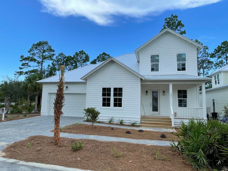 Beautiful new home in the gated neighborhood of Hidden Grove.  House is four bedrooms and three & half baths.  Bathroom floors will be tile with tile shower and bath enclosures.  Remainder of homes floors will be LVP.  First floor ceiling height is 10 feet with masted located on first floor.At this stage of construction buyer may choose interior paint color, floor color and countertops.  Flood X