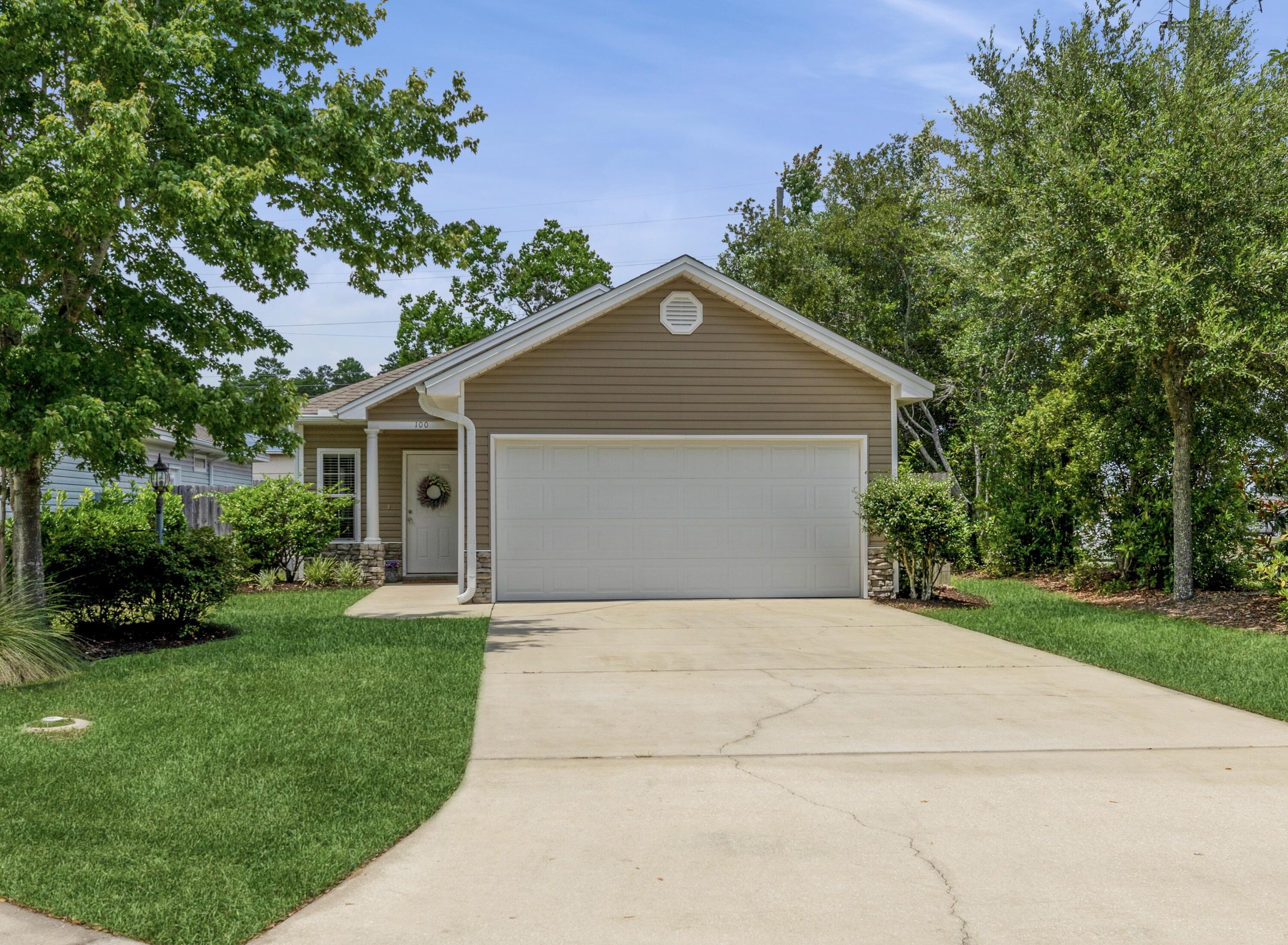 Located in the heart of Niceville! Move- In ready 3 bedroom/ 2 bathroom nestled just minutes away from EAFB, top rated schools, shops, eateries and the world's most beautiful beaches. Home is in pristine condition and offers open concept, 9 ft ceilings and features granite countertops, large eat-in area, large breakfast bar, stainless steel appliances, and beautiful tile in kitchen and bathrooms and HVAC 2021! Large owner's suite with on-suite bath. Two car garage with plenty of storage and additional attic storage. Large fully landscaped corner lot with privacy fence. Welcome Home!!