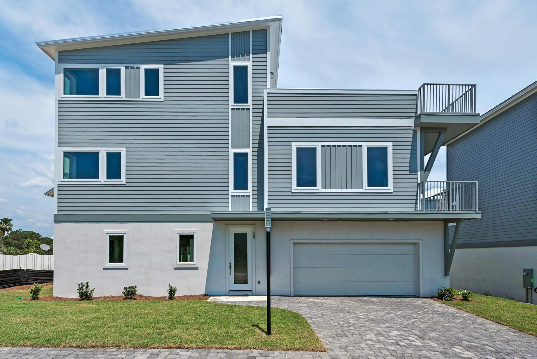 Modern aesthetic meets coastal style in this brand new home at Seaview at Inlet Beach. Every home in the community has GULF VIEWS! Located just one lot from the pool, the St. Kitts plan features 4 bedrooms, 3 full and 1 half bathrooms, 2 covered patios and a 600 square foot rooftop patio just off the enormous master suite. Special features of this home include 9' ceilings, wood flooring, quartz countertops, custom cabinetry, oversized two-car garage + more! This brand new construction is complete with the latest building codes and additional quality features such as 2''x6'' construction and impact-resistant windows and doors. All homes come with the 2/10 plus Builder's warranty. Other new build opportunities are also available in the community.