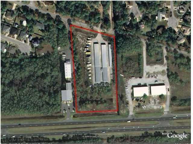 4+ acres including 18,300 SF of mini-storage has frontage on Hwy 98 and on Forest Shore Dr. High visibility as existing business, or development parcel with income to help with carrying costs during permitting stage. New traffic signal, at Forest Shore Dr & Hwy 98, creates easy access to Hwy 98, for east and west travel. All information and dimensions to be verified by buyer.