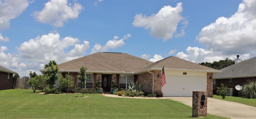 PRISTINE PERFECT HOME on large level lot! 2560 sq ft plus 2 car garage, 4 bedrooms, 2 full baths. 1 YR HOME WARRANTY! No popcorn ceilings. Cathedral ceilings! Spacious Living room (29x17). Master Bedroom has lots of room with large Master Bath featuring double vanities, garden tub, separate shower, and double walk-in closets. 3 additional bedrooms are great sized and all have walk in closets as well. The Formal Dining Room has room for buffet and table and chairs around with French Doors. From Foyer, another set of French Doors leads into a office (15x11). Large kitchen with granite lots of cabinets and counterspace- Breakfast table area. Gorgeous back yard is perfect for entertaining and relaxing, included are: