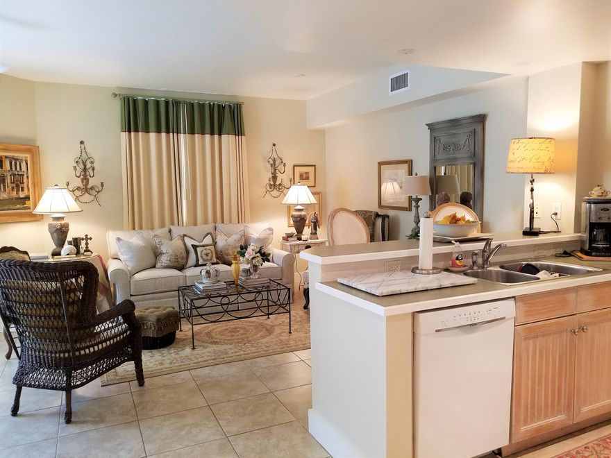 Welcome to your French retreat located in the Heart of Sandestin within The Village of Baytowne Wharf. Third floor with a large balcony shaded by tropical palms and located on the same level as the wonderful amenity terrace which boasts a resort style pool, hot tub, fitness center, and a beautiful lawn with a grilling area. This ONE OWNER condo is truly loved and has never been on a rental program. The interior is fully tiled throughout and is furnished (some exclusions apply) in a French style decor that stands out from the rest. Enjoy true destination resort living by being just steps away from the all the shopping, dining, and activities that The Village of Baytowne Wharf has to offer. As an introduction to the Sandestin lifestyle, we invite our new owners to explore some of the amenities that make Sandestin special. The listing brokerage and seller(s) are presenting the buyer(s) of this property with a golf foursome at one of our three championship courses, an introductory membership at the unrivaled Burnt Pine Golf Club, one spa service up to $100 in value, and (2) 90-minute rounds of court time at Sandestin Tennis.

Sandestin Golf and Beach Resort is a major destination for all seasons and all ages, and has been named the #1 resort on Florida's Emerald Coast. This magical resort spanning over 2,000 acres is comprised of over 70 unique neighborhoods of condominiums, villas, town homes, and estates. The resort features miles of sandy white beaches and pristine bay front, four championship golf courses, a world-class tennis center with 15 courts, 4 resort swimming pools (and 15 private neighborhood pools), a 113-slip marina, a fully equipped and professionally staffed fitness center and spa, meeting spaces and The Village of Baytowne Wharf, a charming pedestrian village with events, shopping, dining, family entertainment and nightlife. For true golf cart community living, Grand Boulevard is just outside the resort gates and provides access to additional shopping, dining and entertainment â€“ all without traveling on Hwy. 98.  Come to Play, Stay for Life!