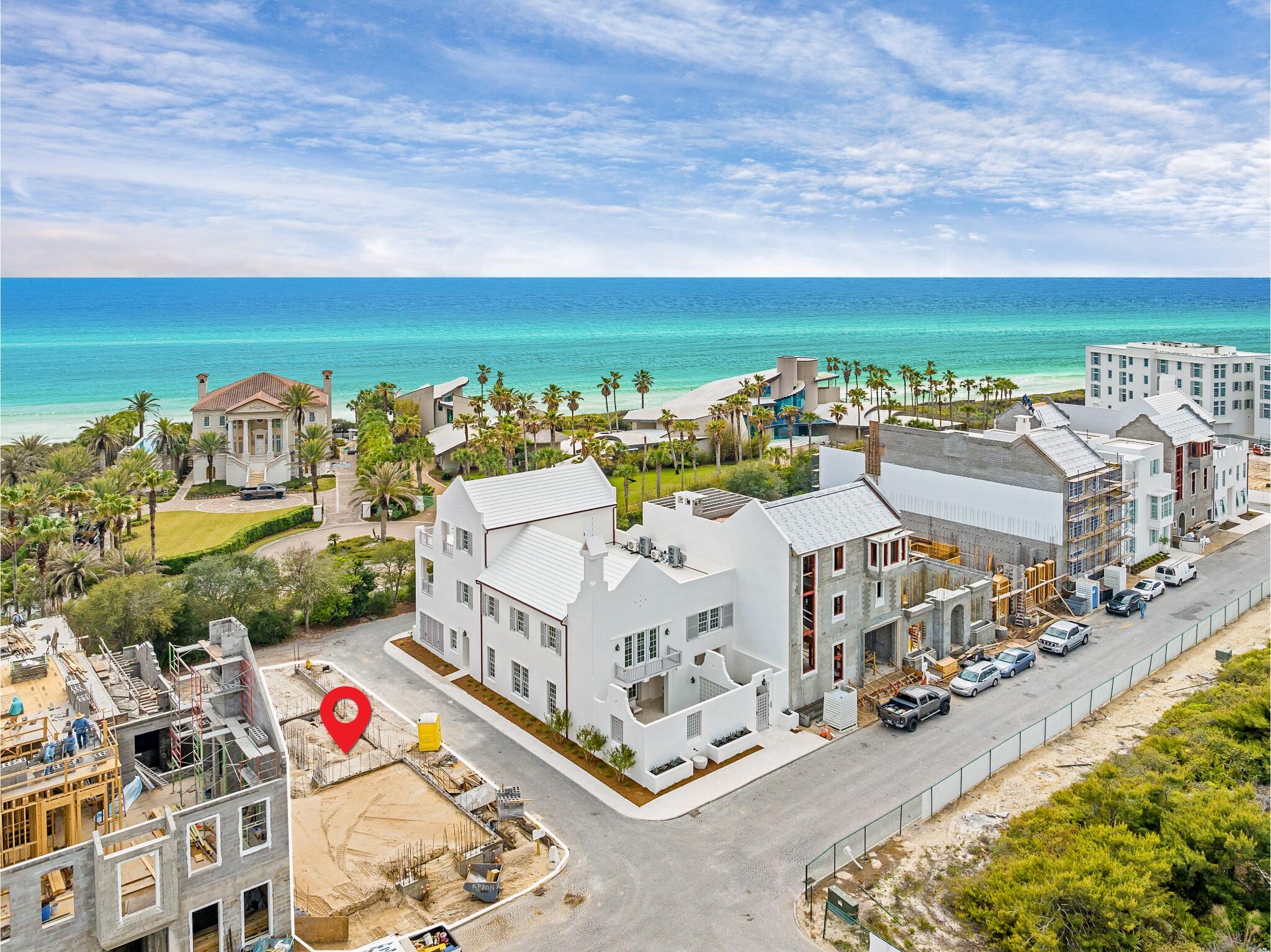 Poised on a prominent corner lot on the south side of Alys Beach, this offering presents an extraordinary opportunity to own a thoughtfully designed coastal residence with curated architectural integrity and sweeping western views to the Gulf. This five-bedroom, five-and-a-half-bathroom home encompasses 4,587 square feet of refined interior living, complemented by 1,971 square feet of open-air balconies and 663 square feet of covered loggia space crafted to embrace the effortless indoor- outdoor lifestyle that defines Alys Beach. An elevated private pool and a separate spa, positioned beside the third-floor primary suite, offer an intimate retreat with rare vantage points overlooking the protected corridor of Paradise by the Sea. With three open exposures and a two-car garage... this residence exudes presence, privacy, and elegance.
Designed by Chancey Architecture and brought to life by Arkon Group General Contractors, this home is currently under construction, allowing for a discerning buyer to personalize. The seller invites a buyer to assume the existing construction contract for an all-in investment of $12,495,000, or acquire the property upon certificate of occupancy, fully completed, for $14,995,000. Estimated completion is 18 to 20 months.
An exceptional offering in one of the Gulf Coast's most architecturally significant communities. Purchase now for immediate Alys Beach ownership benefits.