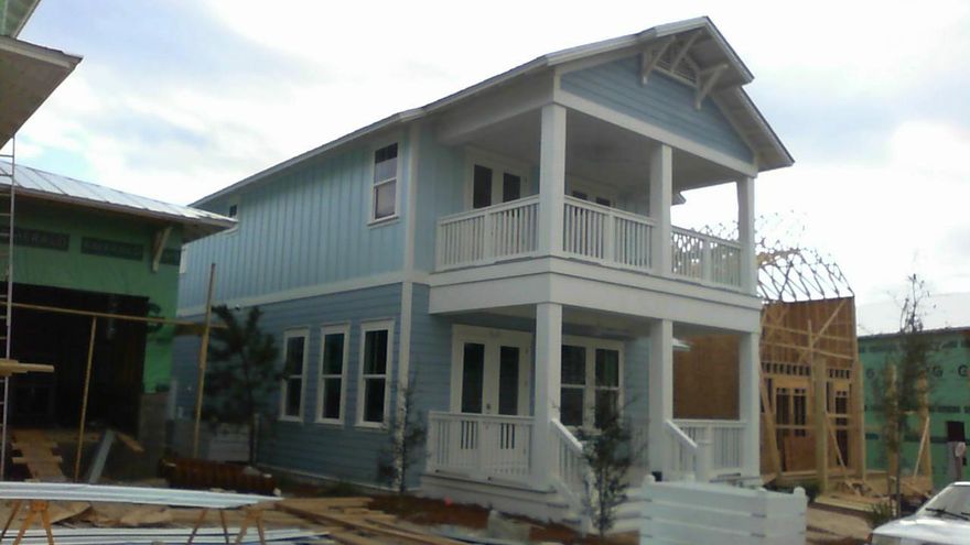 THE BAYVIEW IS THE LARGEST BUNGALOW PLAN and currently being constructed on Lot 122. This homesite is conveniently located in middle of the community and short walk to the pool. The Bayview plan offers three bedrooms, two and a half baths, with a large covered front porch, a covered balcony leading out from the master bedroom on the second floor, as well as a back porch. You will love the elevation of this home and its pond with fountain views. This home backs up to the state forest. Very spacious and large open living, dining and kitchen plan for entertaining. Stainless Steel appliances, Quartz countertops throughout, upgraded cabinets, Hardwood Floors throughout.