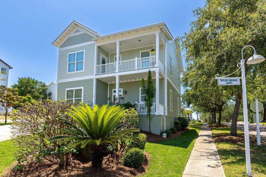 Seller offering 0.5% Buyer Concession toward Closing Costs. Tucked away in the coveted Village at Blue Mountain Beach community, this meticulously maintained 3 bedroom home beckons with its coastal charm. Step inside to discover a haven of comfort and style, where new LVP flooring graces two levels of inviting living space. The first-floor is designed for ease of gathering with family and friends. Granite countertops, new tile backsplash, plentiful cabinet storage, and stainless-steel appliances adorn the kitchen, while a breakfast island invites gatherings and conversation. The spacious great room and kitchen have two doors leading outside to the pavered patio where the backdrop for memorable gatherings is set with garden lights, table and chairs, herb garden, and potted flowers. Upstairs the primary bedroom with double tray ceiling, has a broad private balcony for curling up with a book to enjoy salty breezes. The primary bathroom offers a jetted tub, separate shower, water closet and walk-in closet. Two guest bedrooms, a queen bedroom and one with a twin over full bunk bed, round out the second floor and share a full bathroom with a tub shower combination. The home is move-in ready, as furnishings convey, and the next owner will enjoy having a new washer/dryer, a freshly painted exterior, new exterior doors, new flooring and blinds as well as a 2-year old air conditioner.
Owners and guests of this gated community enjoy access to a wealth of amenities, including a pool, exercise room, picnic area, and recreational activities like bocce ball and shuffleboard. With two nearby beach accesses, the pristine sands of Blue Mountain Beach are just moments away, offering endless opportunities for relaxation and recreation. Convenience is key in this prime location, with popular dining destinations such as Mimmo's a block away and Cowgirl Kitchen and Redfish Taco right down the road. This beach cottage is the perfect opportunity for primary living on the coast, a vacation home or a rental investment. Don't miss your chance to make memories in this idyllic setting.
