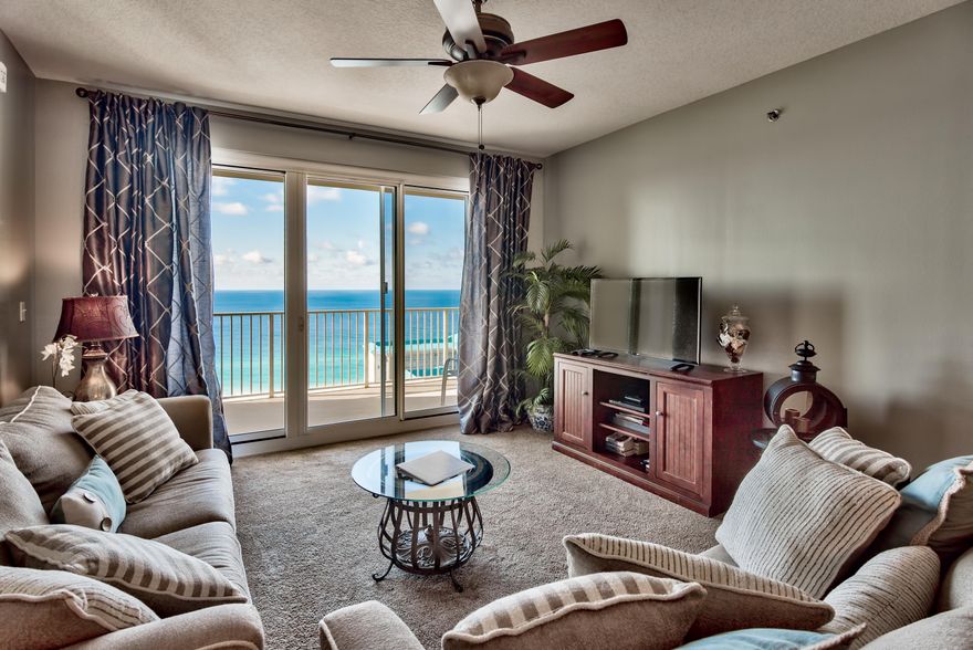 This high rise condominium in Seascape Resort is waiting on you to enjoy! Enjoy incredible views of the gulf from the balcony, living area, kitchen and master bedroom. Sold fully furnished. Relax on the private deeded beach access or at the lagoon style pool. The Ariel Dunes Resort features a private, gated resort, breathtaking views of the Gulf of Mexico and Choctawhatchee Bay, a drive-through entrance, ground floor lobby, two huge pools, convenient beach access. Please note all current rental bookings must be honored.