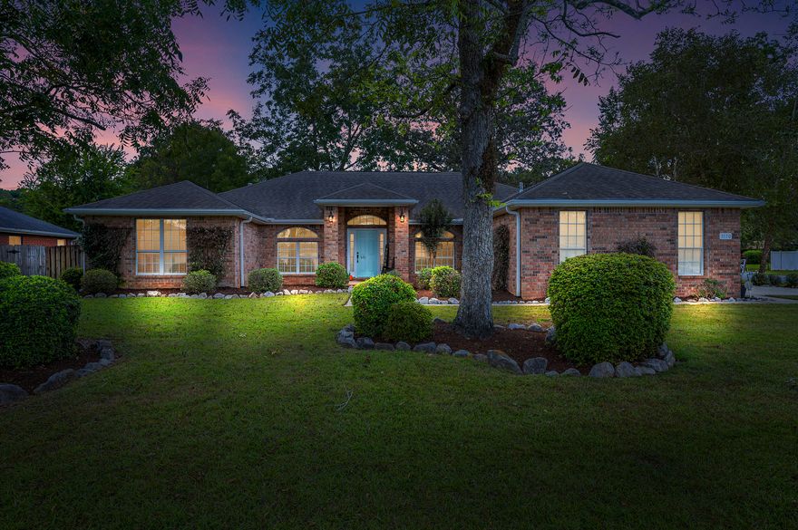 This meticulously maintained brick home is a must see in a established community. If you are in need of space with large rooms and an open floor plan this home is sure to check the boxes. From the minute you pull up you notice the pride of ownership. Your new home has been updated to luxury vinyl plank flooring except the spare bedrooms, new cabinetry and counter tops in the kitchen, bathrooms, office and laundry room, home has been recently painted, new baseboards installed when the floor was updated and new travertine back splash to name a few. Outside is sure to impress as well with nice landscaping, flowerbed space, a nice level back yard for the kids and pets to play, 2 fig trees, and a yard building for storage. To top things off you have access to the community pool and tennis court